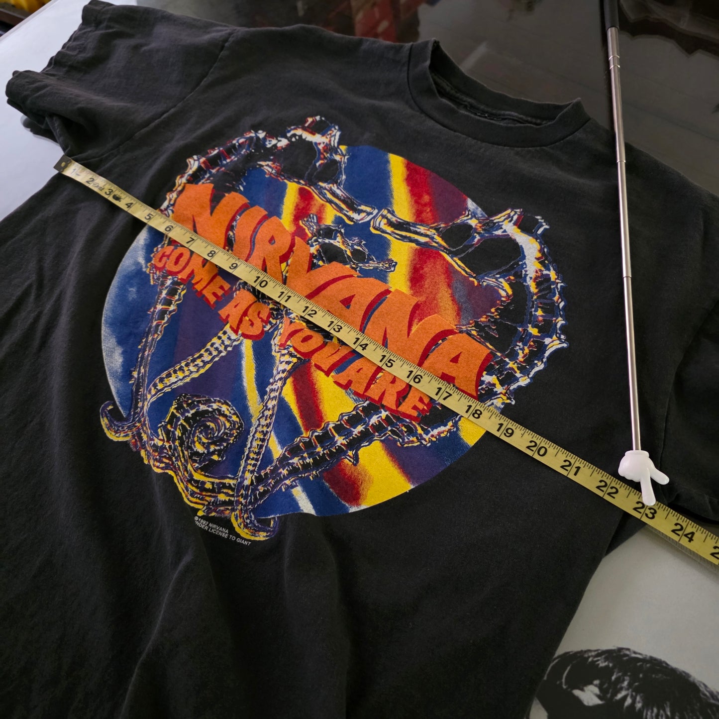 Nirvana Come As You Are Nevermind Double-sided Print Tee Tshirt XL Faded Black