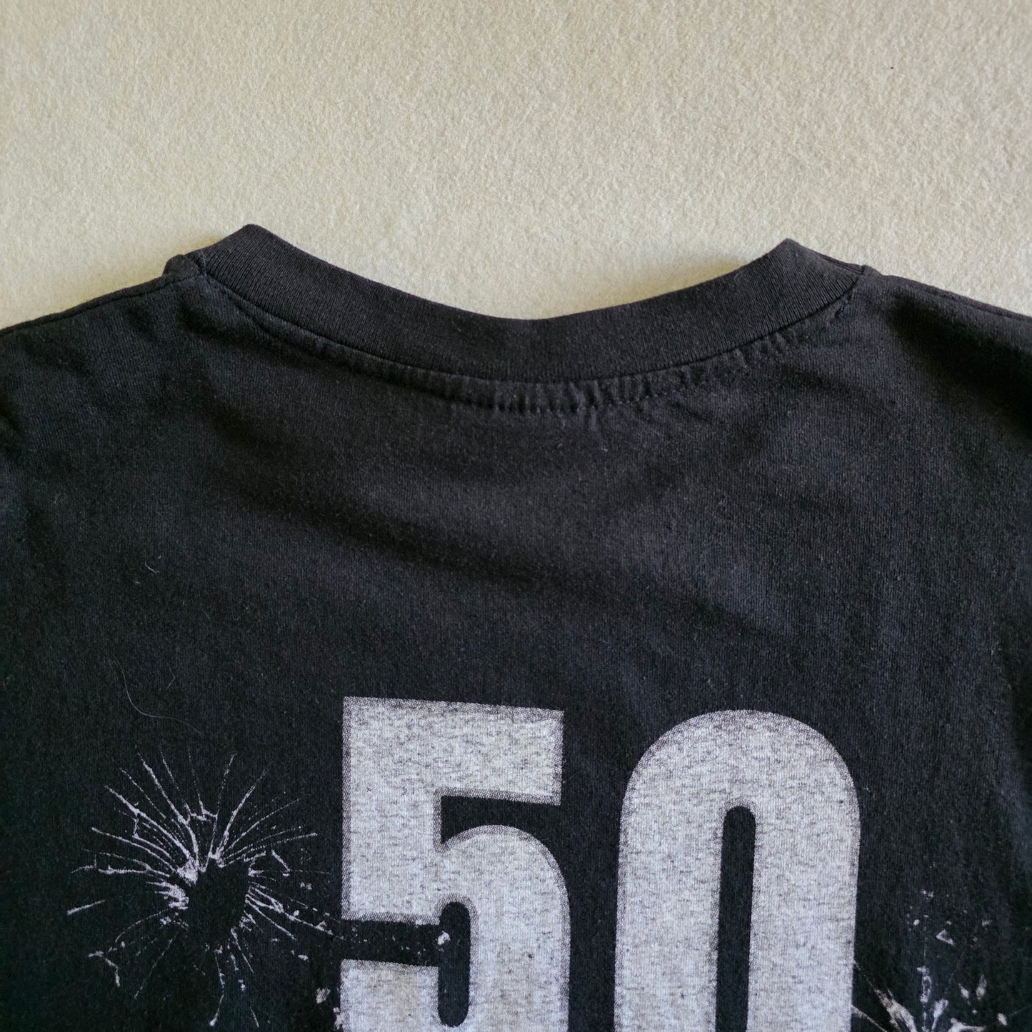 50 Cent Big Print Portrait In Da Club Double-sided Tee Tshirt XL Black