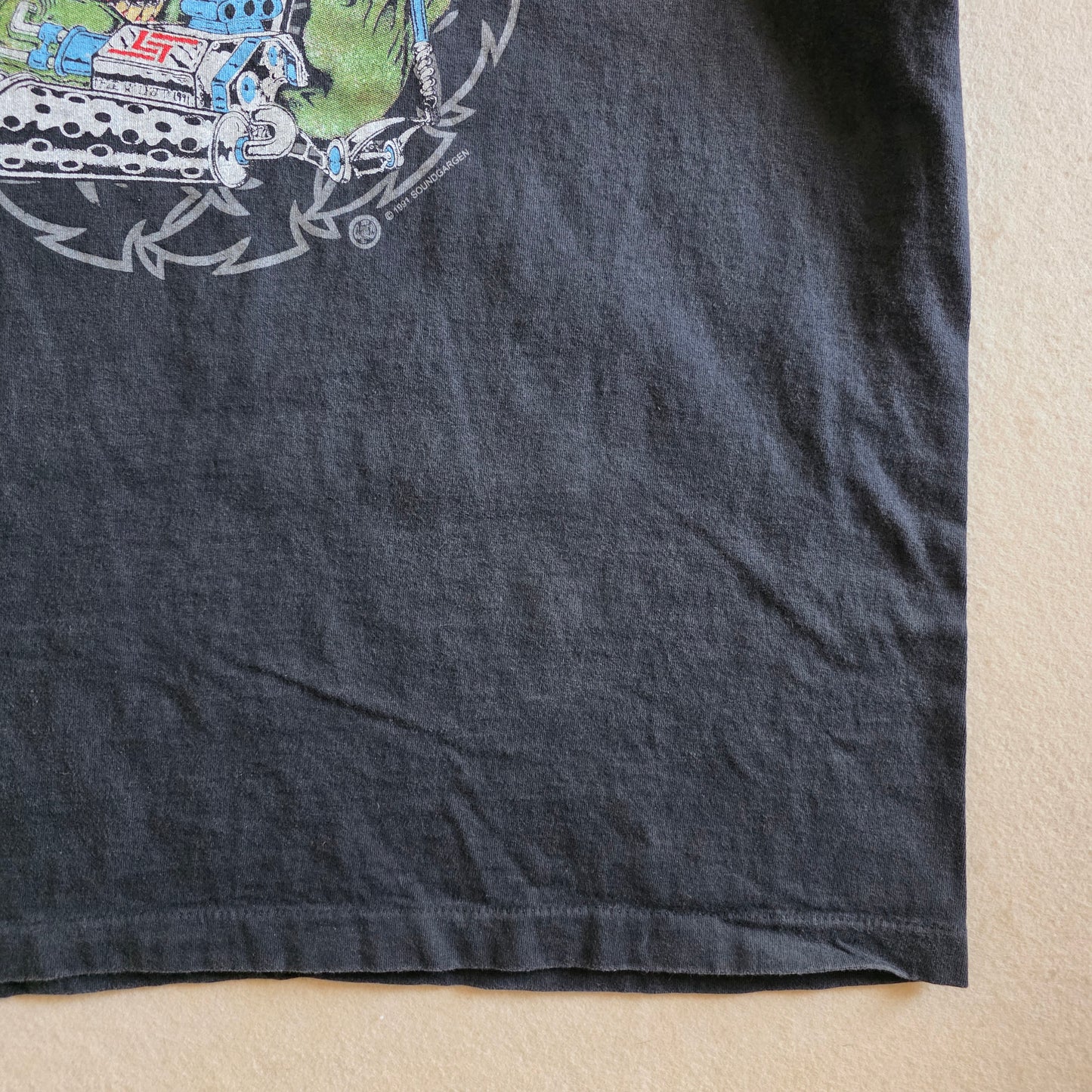 Soundgarden Badmotorfinger 1991 Tour Print Tshirt Faded Black XL