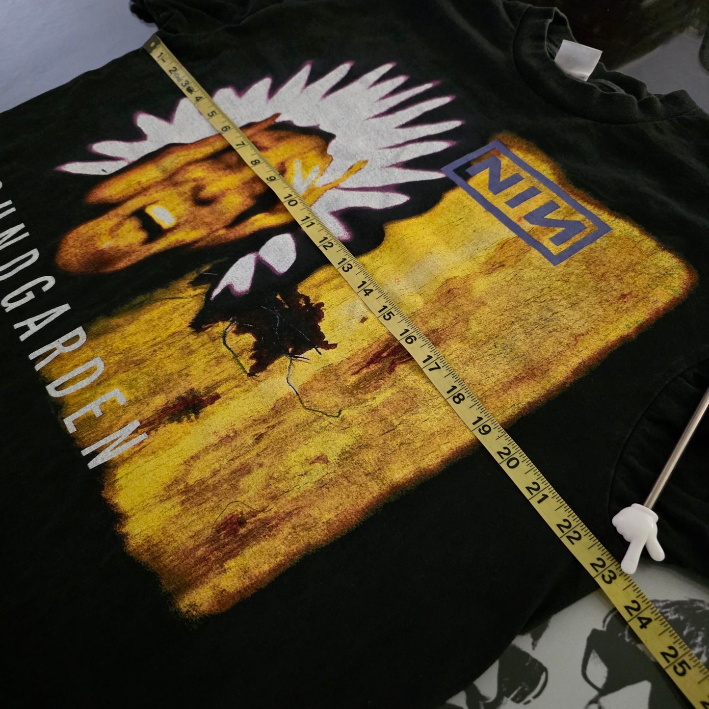 Soundgarden Nine Inch Nails Canadian Tour Print Tshirt Faded Black XL