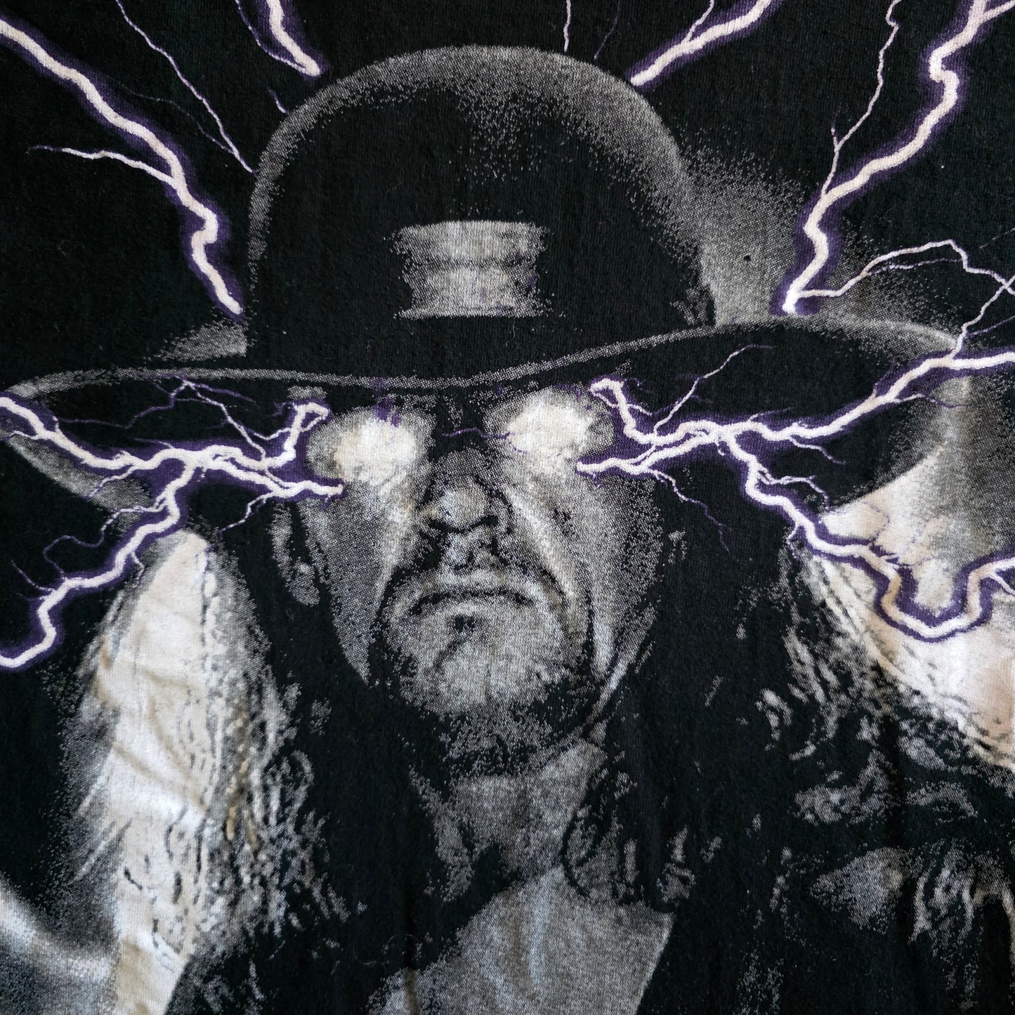 The Undertaker WWF Overprint All Over Print Tshirt Tee XL Original Print