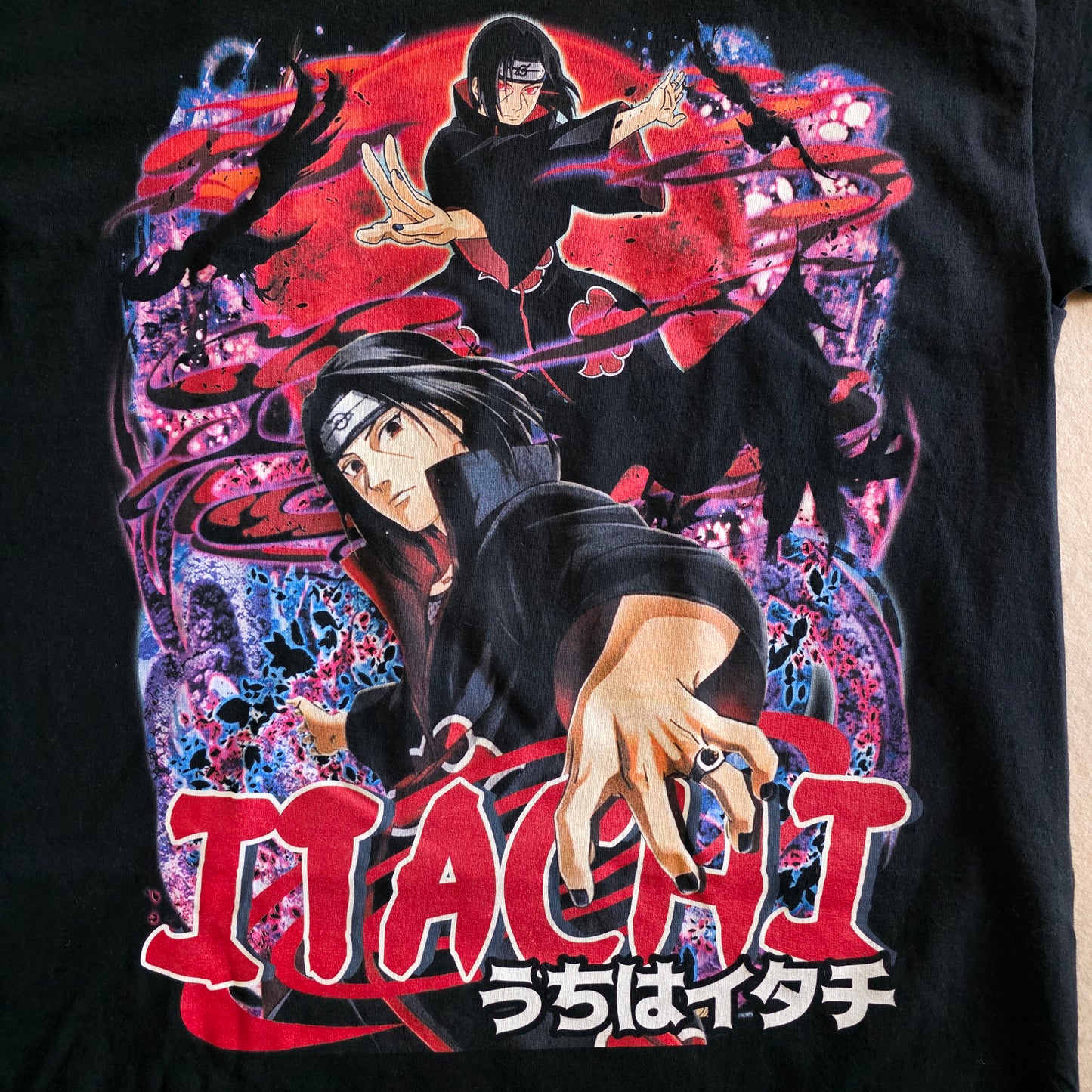 Naruto Itachi Tshirt Tee Large Black