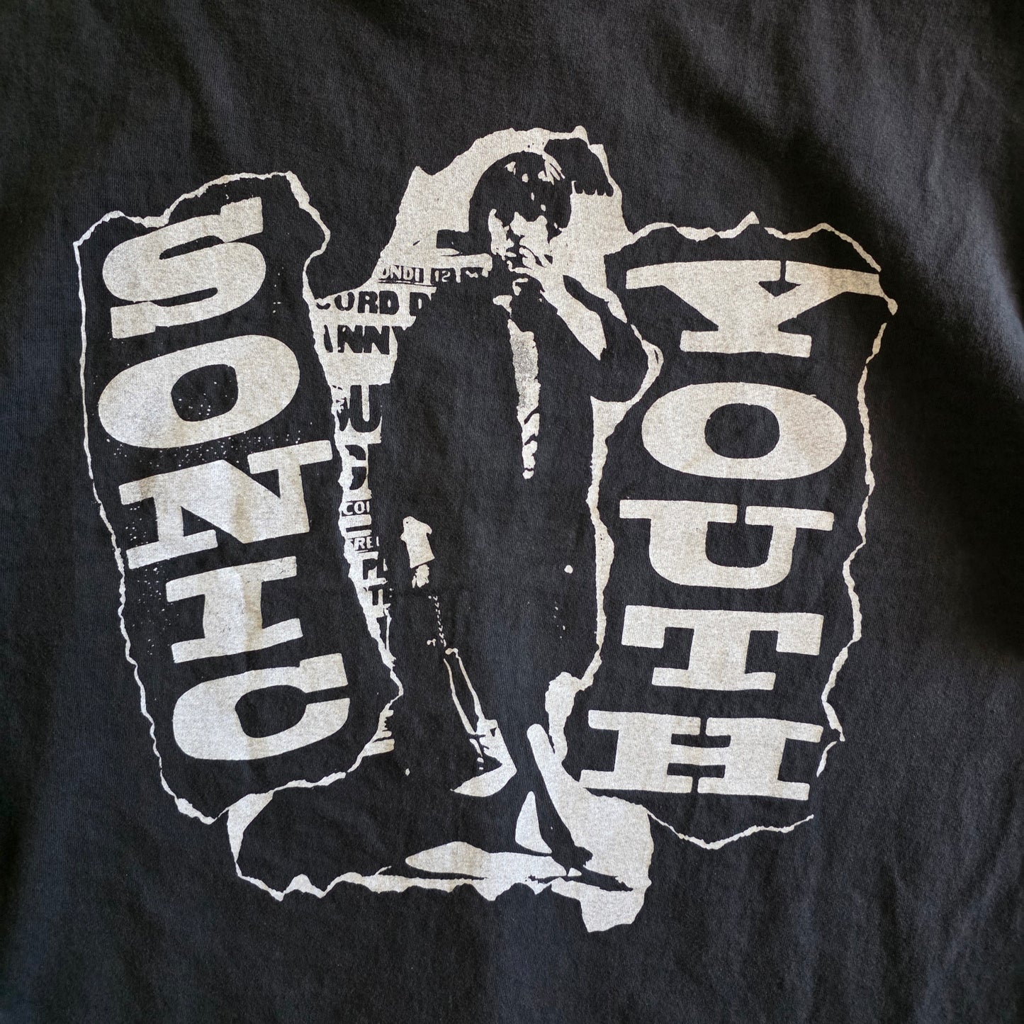 Sonic Youth Tannis Root Anna Karina Graphic Print Tshirt Faded Black L