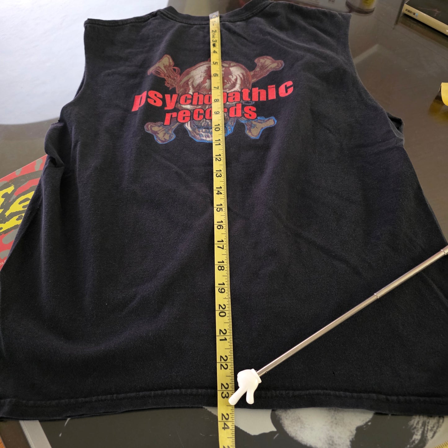 Insane Clown Posse ICP Anvil Tee Tshirt Medium Faded Black Cut Off