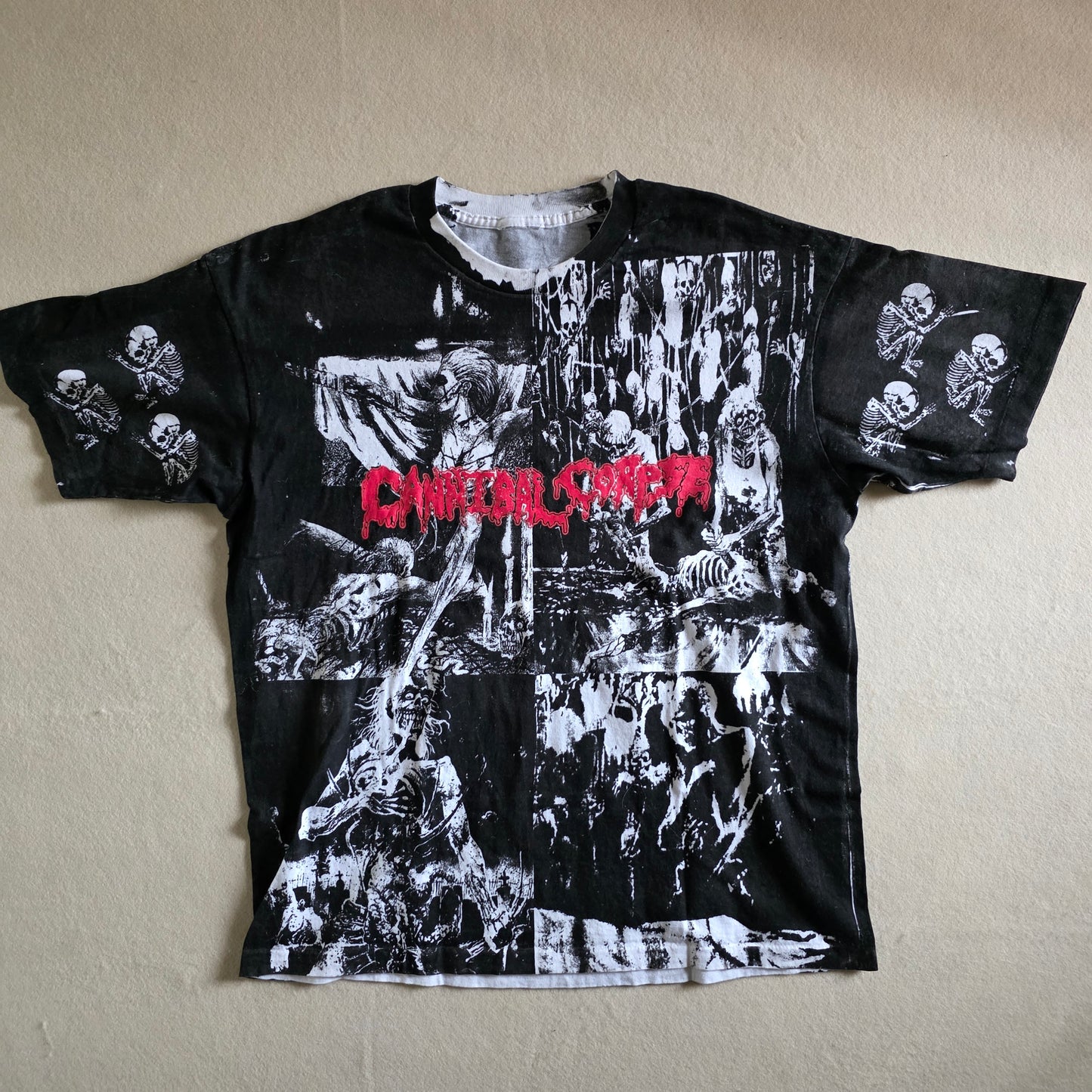 Cannibal Corpse Overprint All Over Print Tee Tshirt XL Upcycled