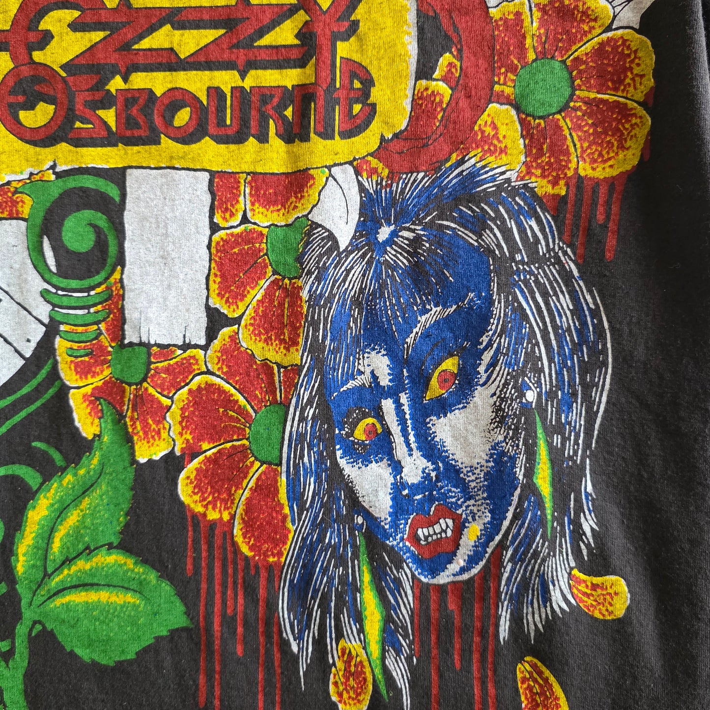 Ozzy Osbourne Overprint All Over Print Graphic Tshirt XL