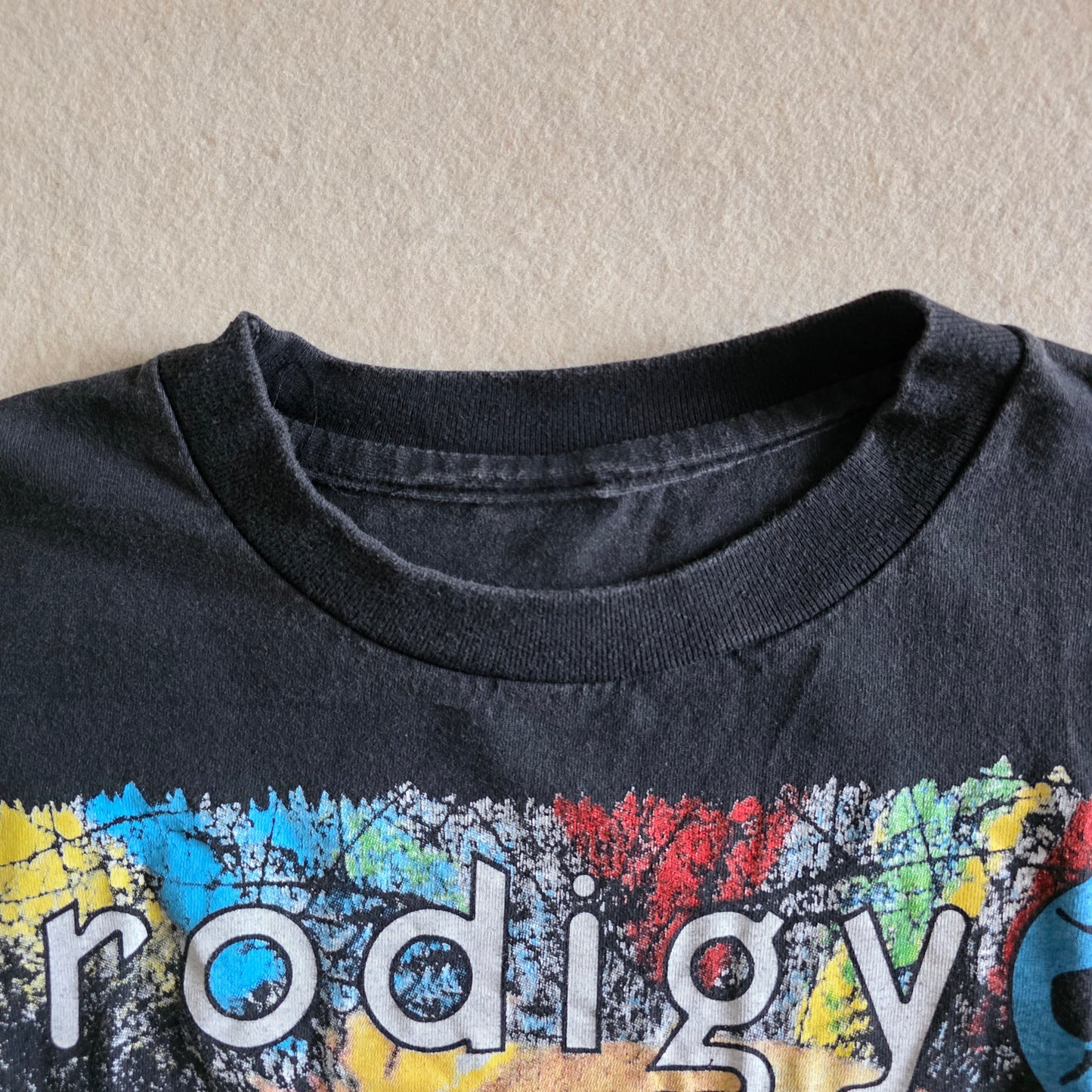 Prodigy 90s Style Double-sided Print Tee Tshirt L Faded Black
