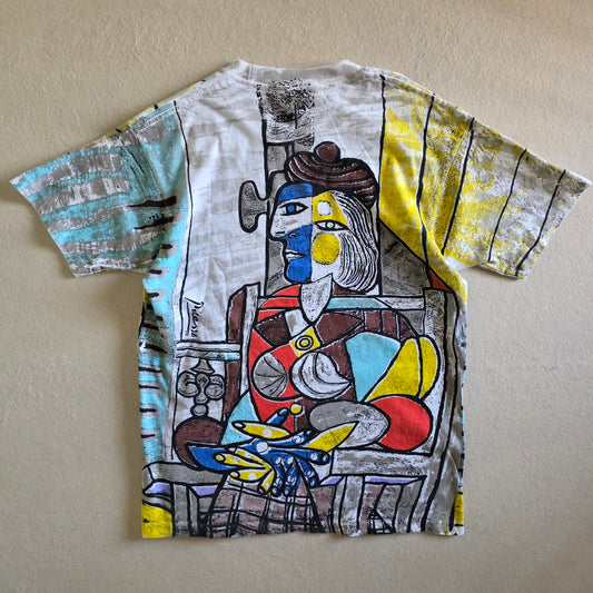 Rare Pablo Picasso All Over Print Graphic Tee L