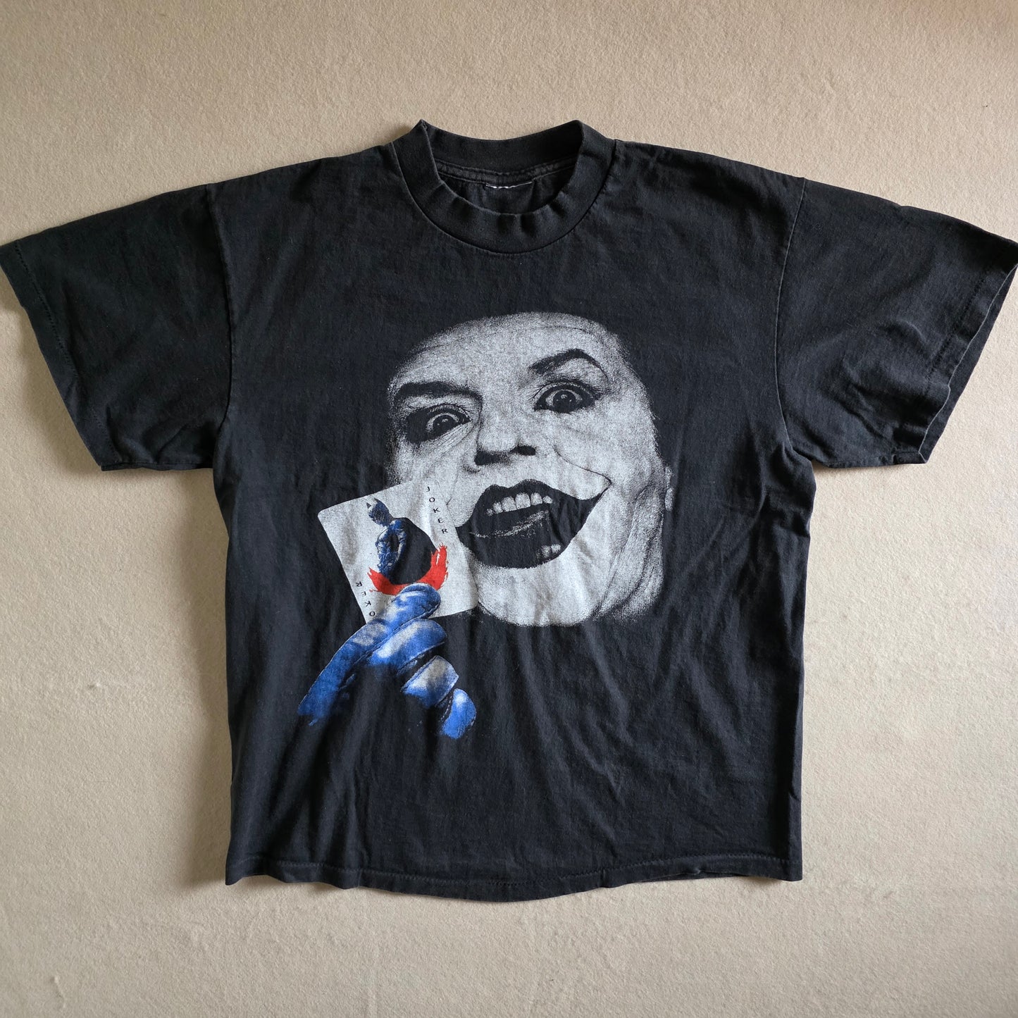 Batman Joker 1989 Double-sided Print Movie Tee L Faded