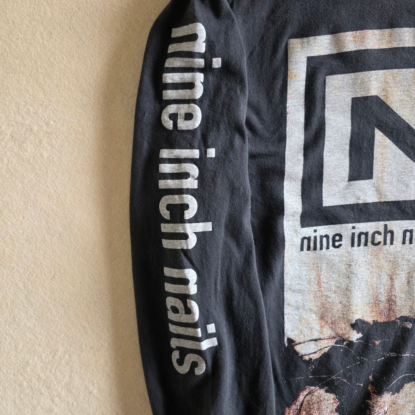 Nine Inch Nails The Downward Spiral 4-sided Print Long Sleeve Tshirt Faded Large