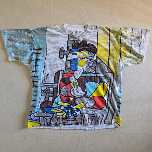 Rare Pablo Picasso All Over Print Graphic Tee XL