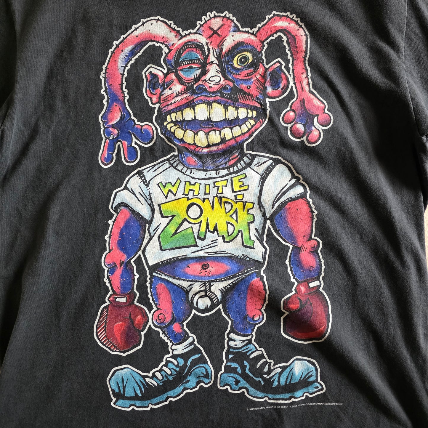 White Zombie Astrocreep 2000 More Human Than Human Faded Black Tshirt Tee Large