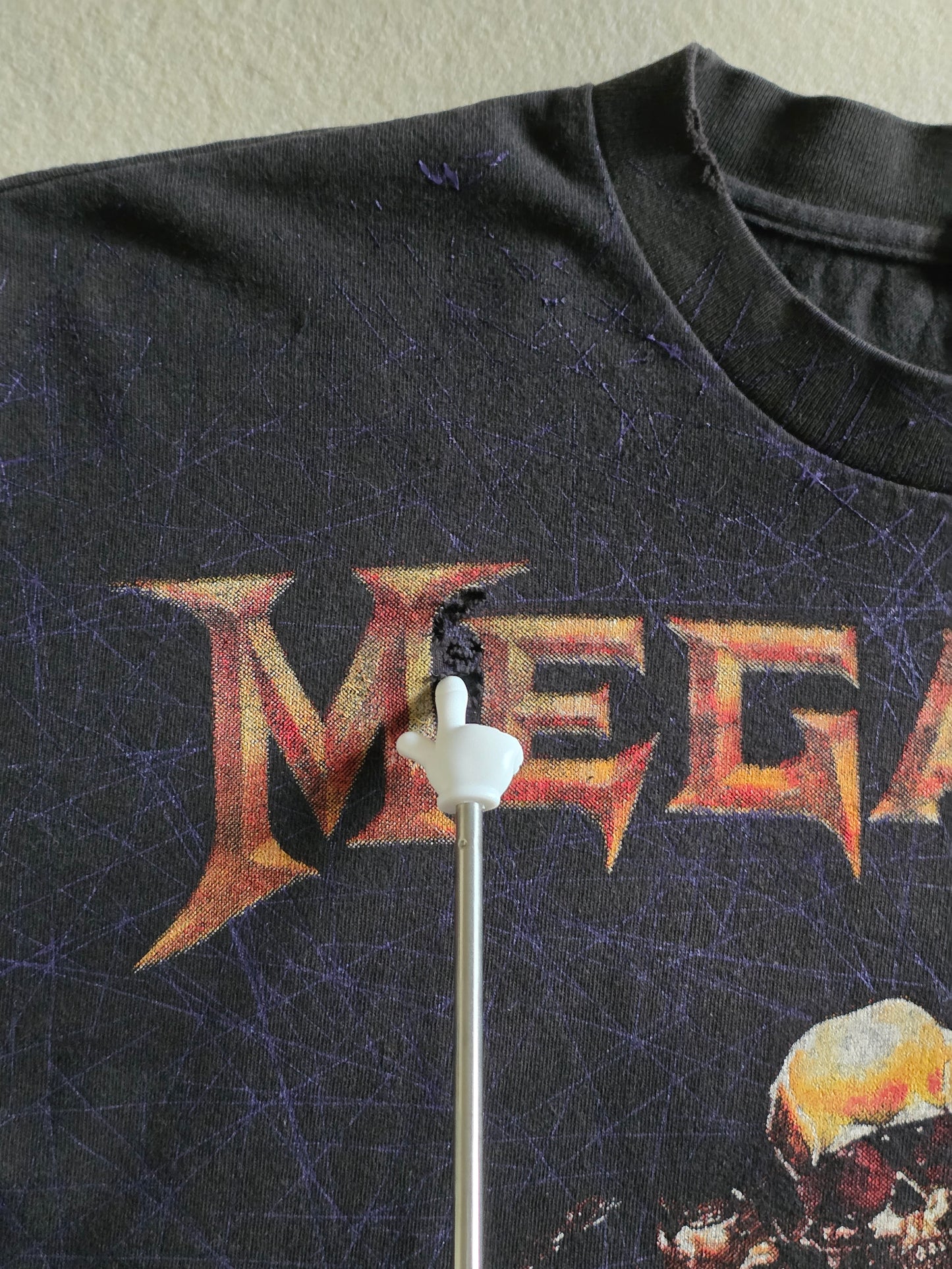 Megadeth Destroyed Overprint Tee Tshirt Distressed XL