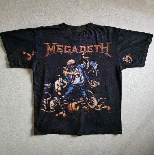 Megadeth Destroyed Overprint Tee Tshirt Distressed XL