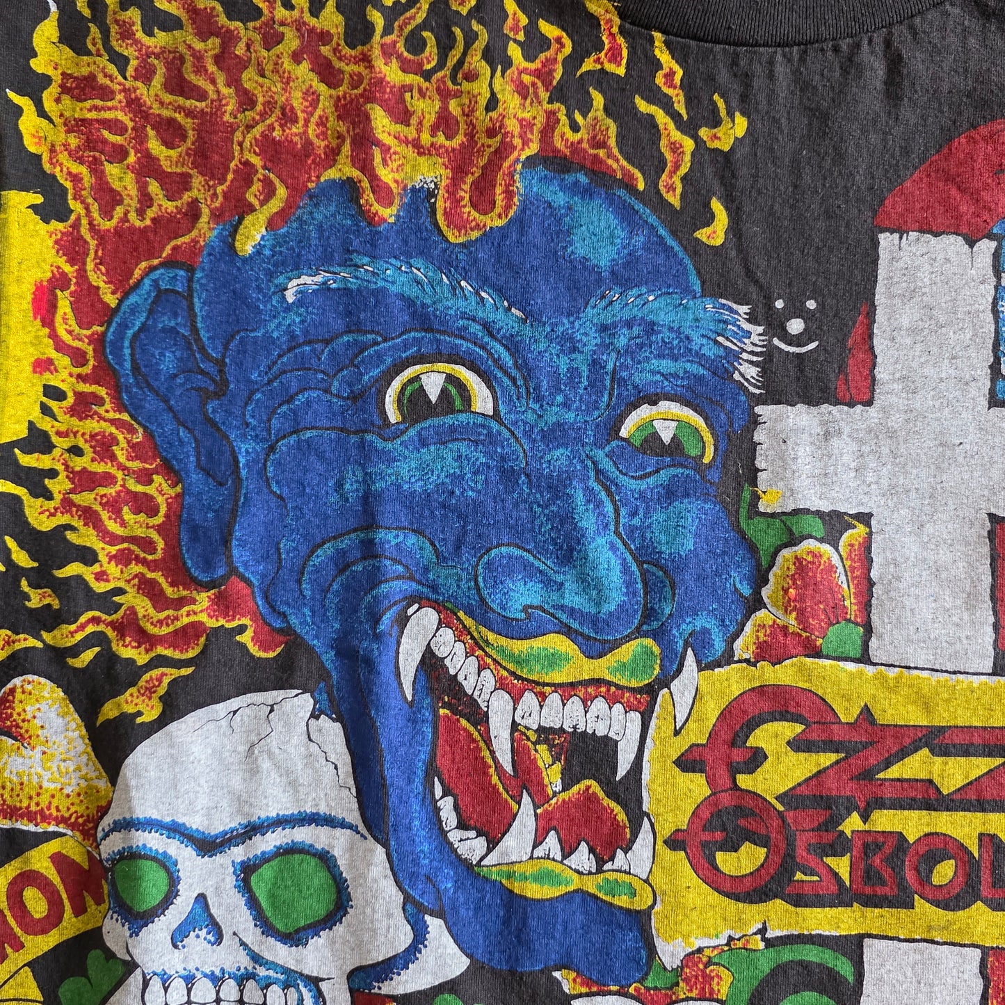 Ozzy Osbourne Overprint All Over Print Graphic Tshirt XL