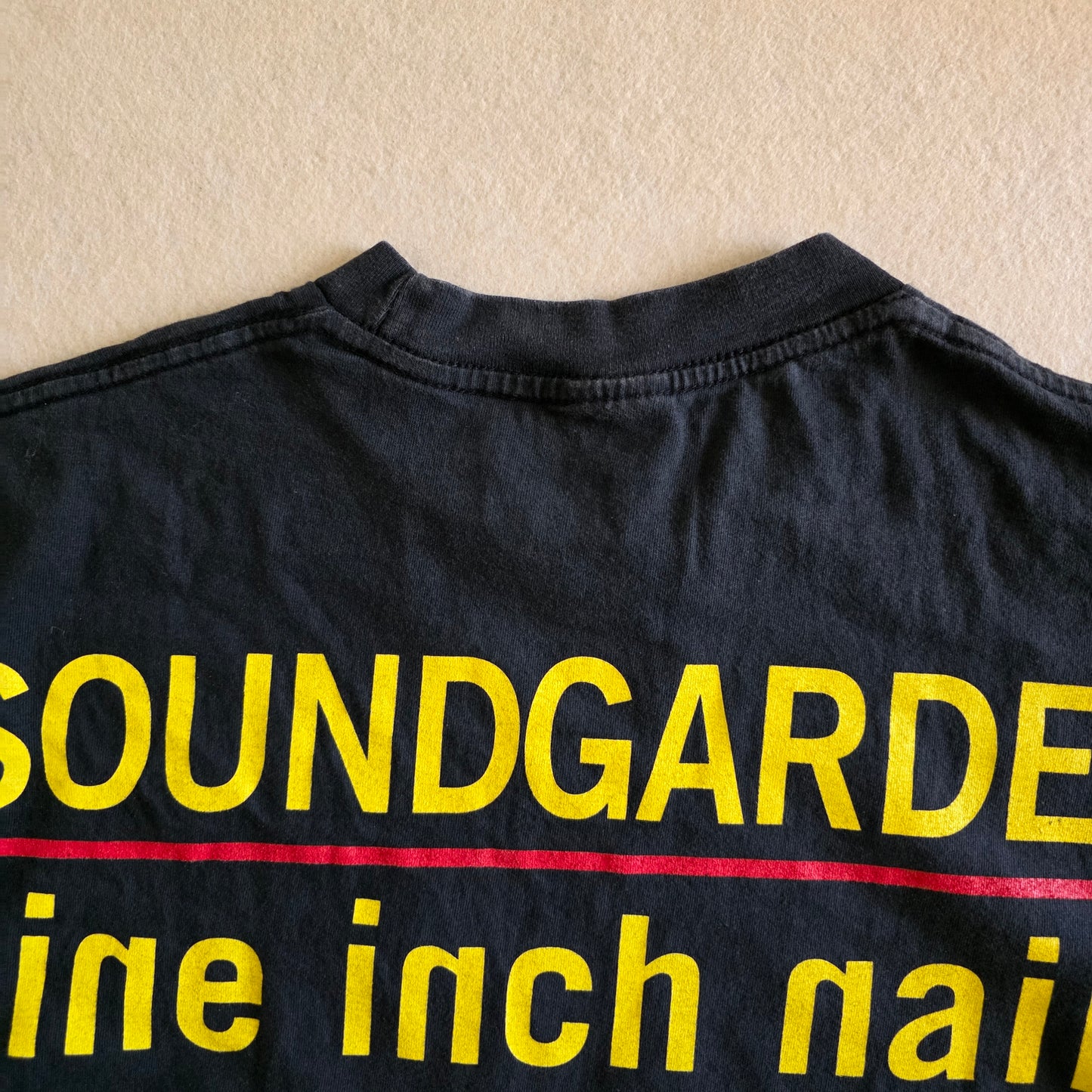 Soundgarden Nine Inch Nails Canadian Tour Print Tshirt Faded Black XL