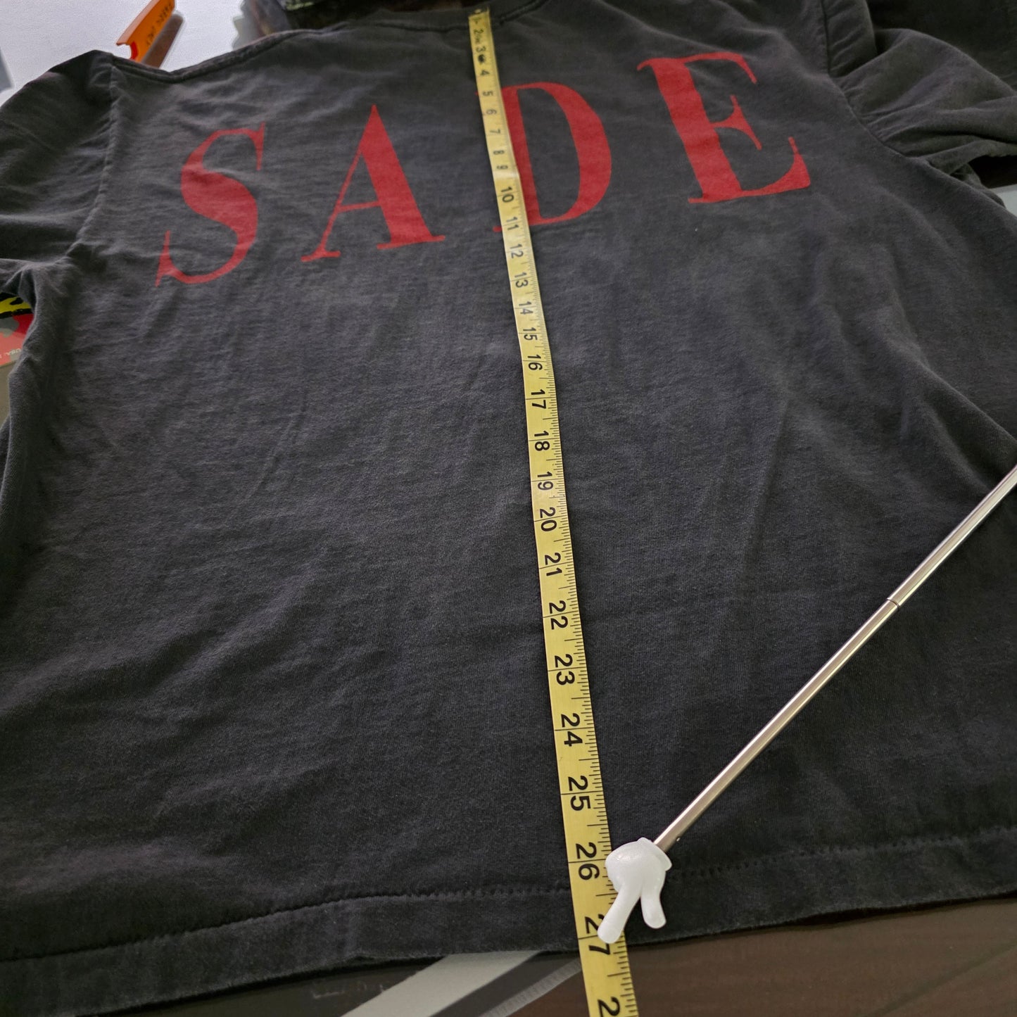 Sade Portrait Big Print Double-sided Tshirt Faded Black XL