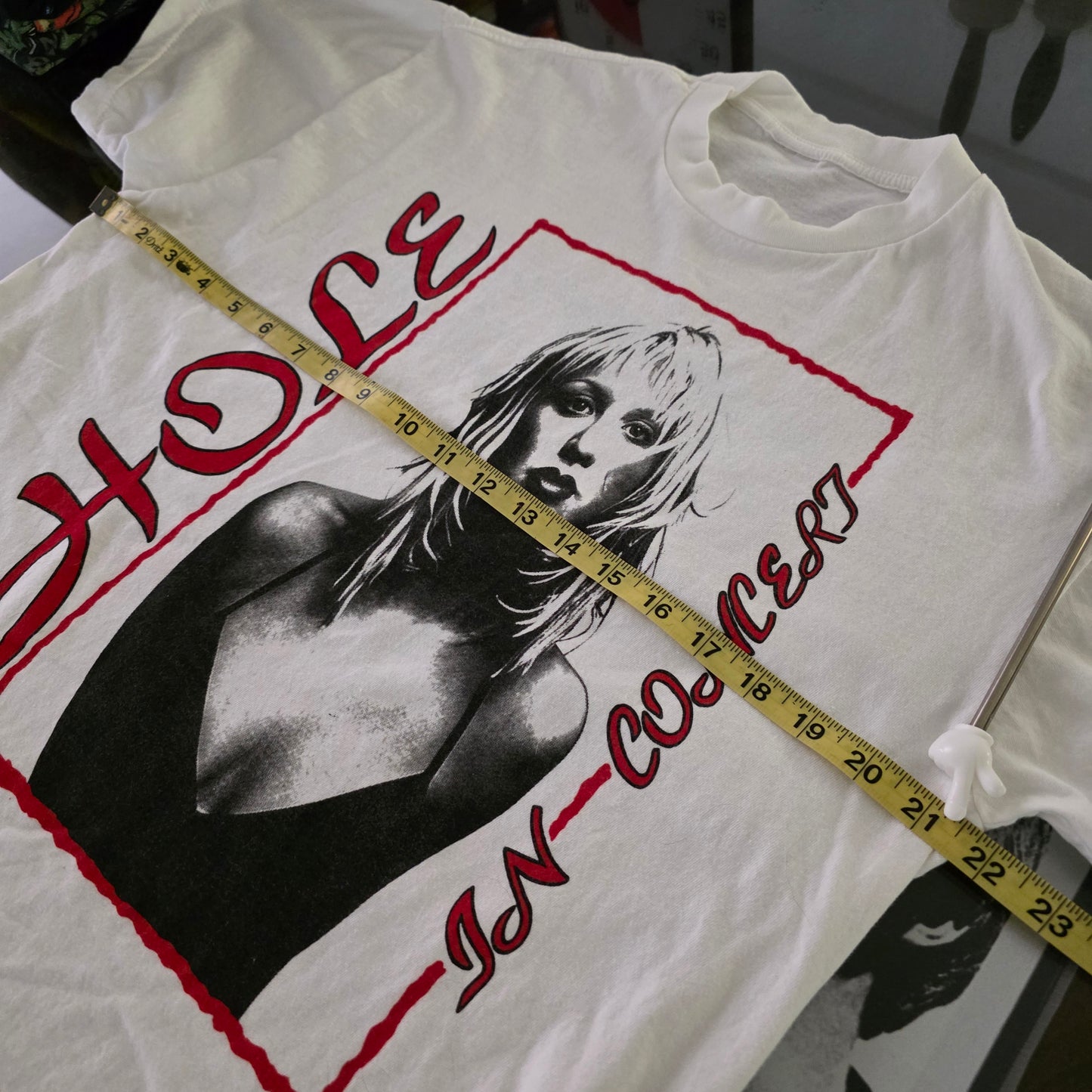 Hole Courtney Love Tour Tshirt Large White