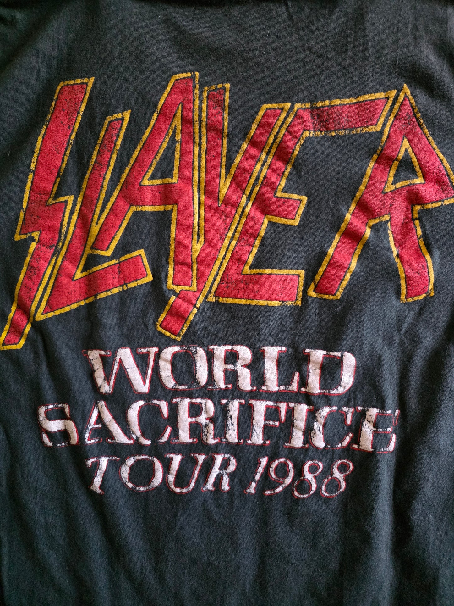 Slayer Root Of All Evil Retro Graphic Double-sided Tee L