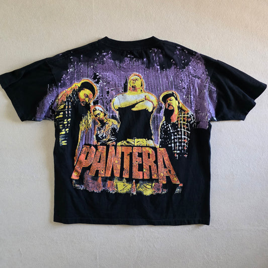 Pantera Overprint All Over Print Tee Tshirt XL Black
