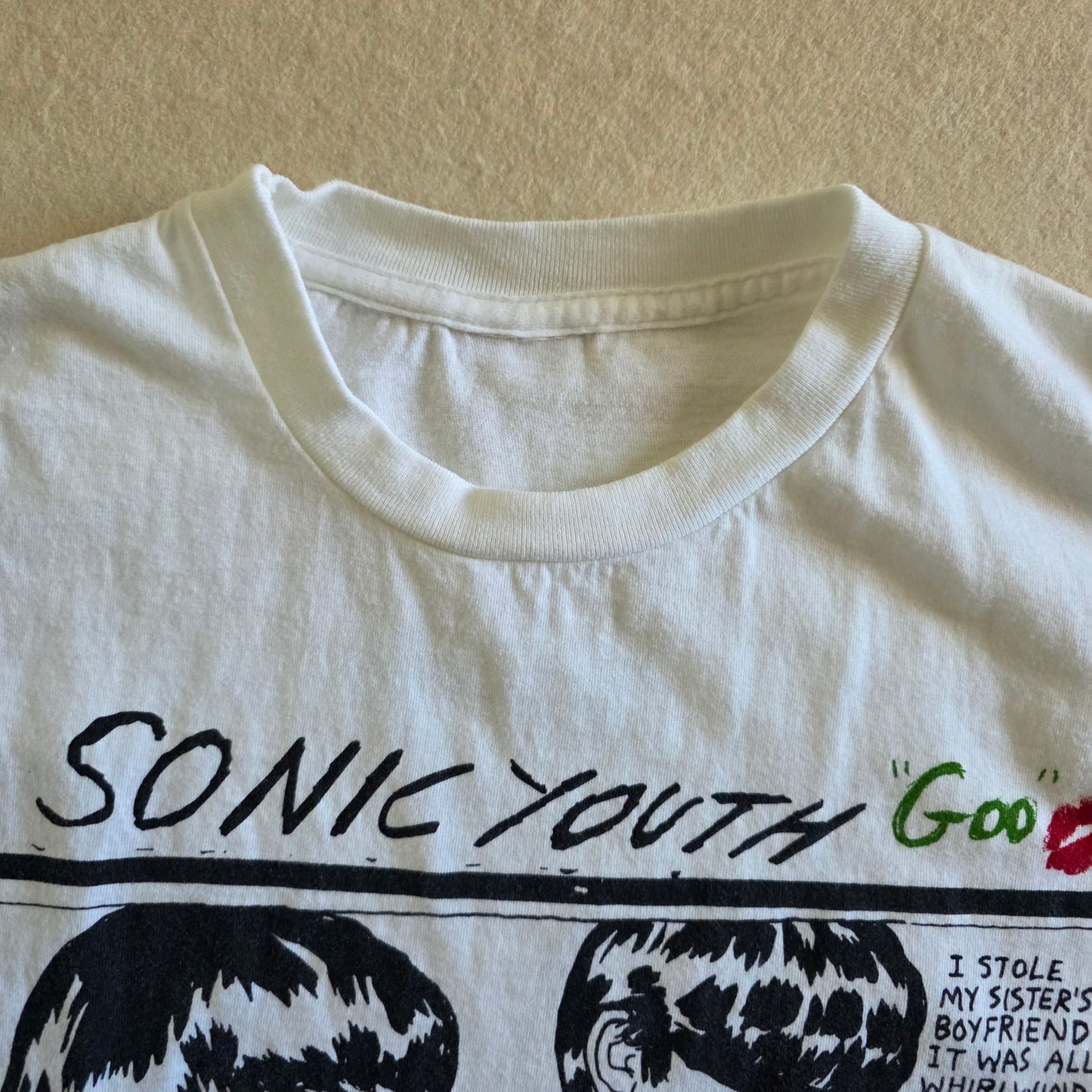 Sonic Youth Goo T Shirt Album Promo Cover Style Raymond Pettibon Retro Band Tee