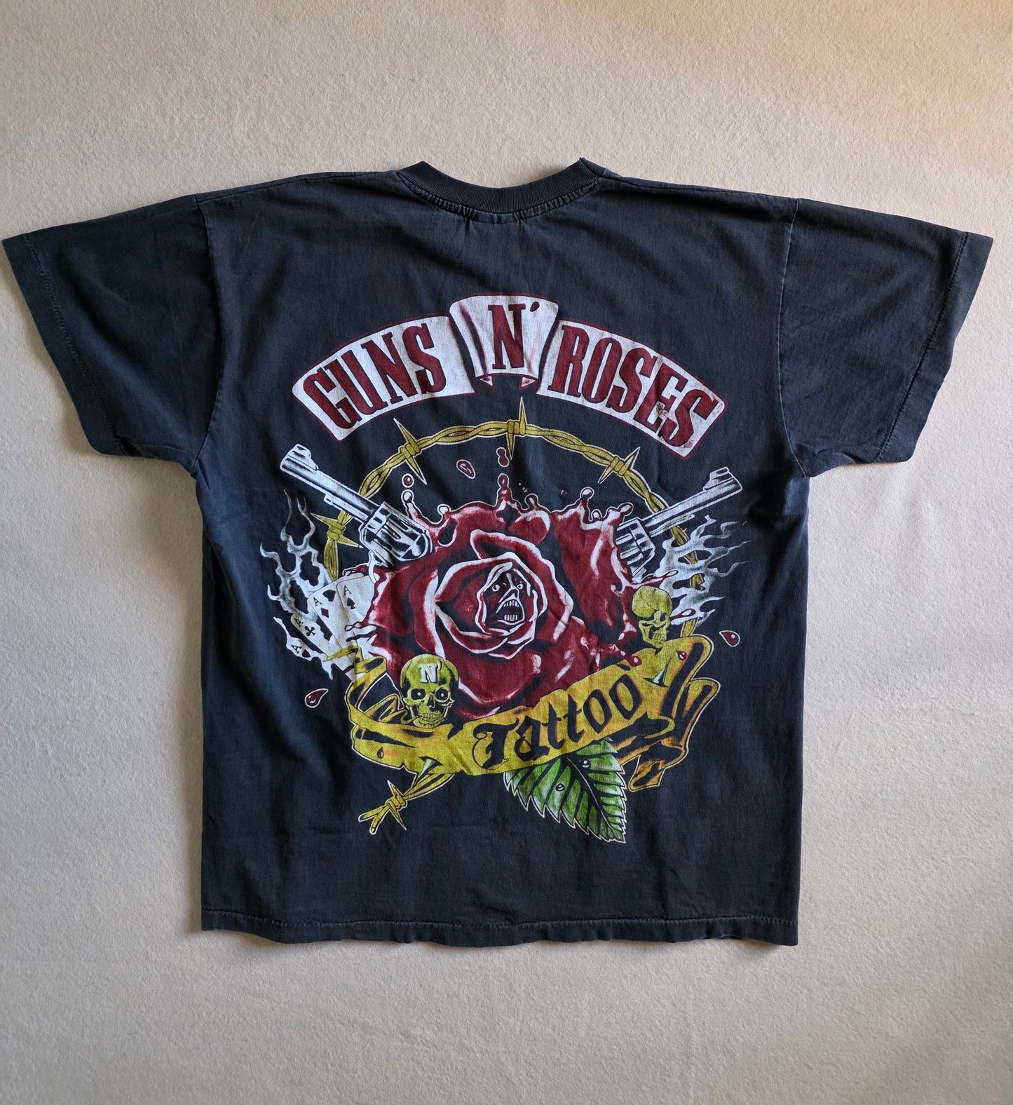 Guns N Roses GNR Tattoo Overprint Tee Tshirt