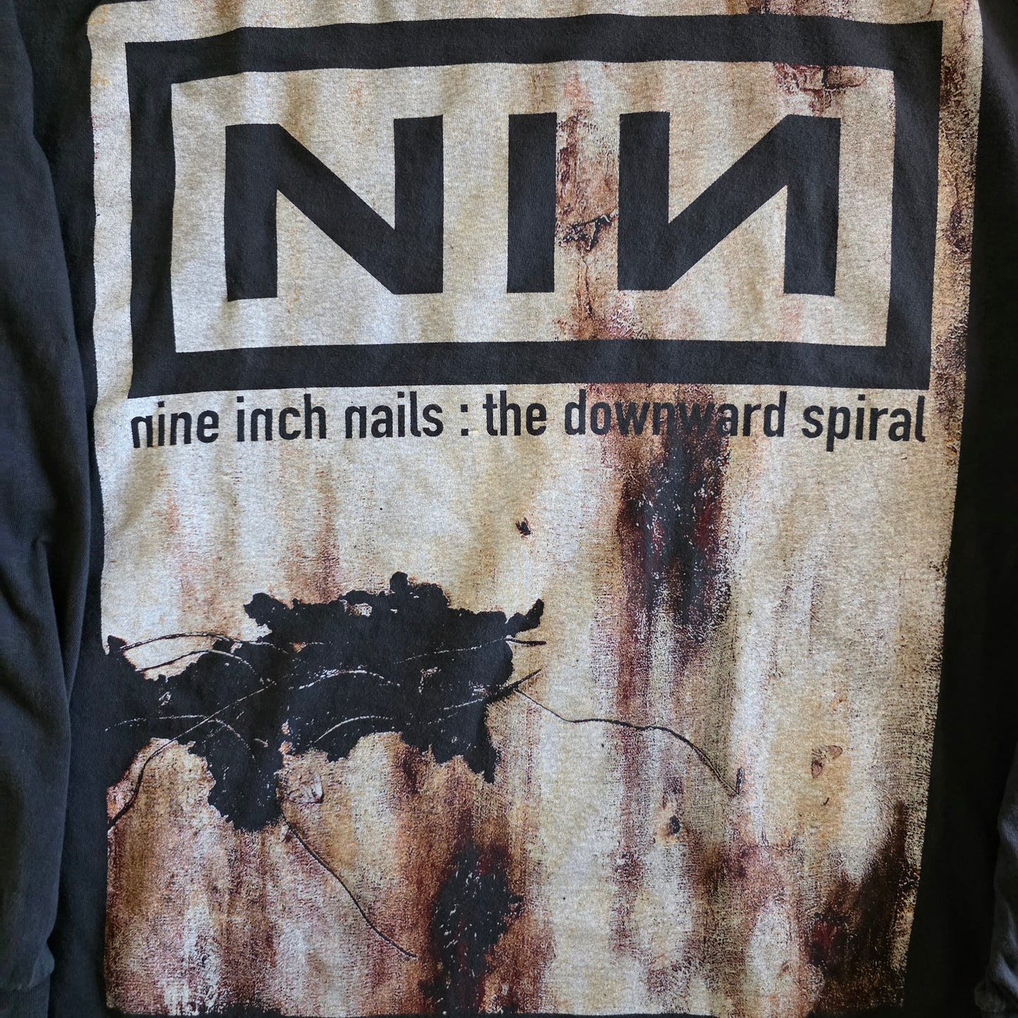 Nine Inch Nails The Downward Spiral 4-sided Print Long Sleeve Tshirt Faded XL