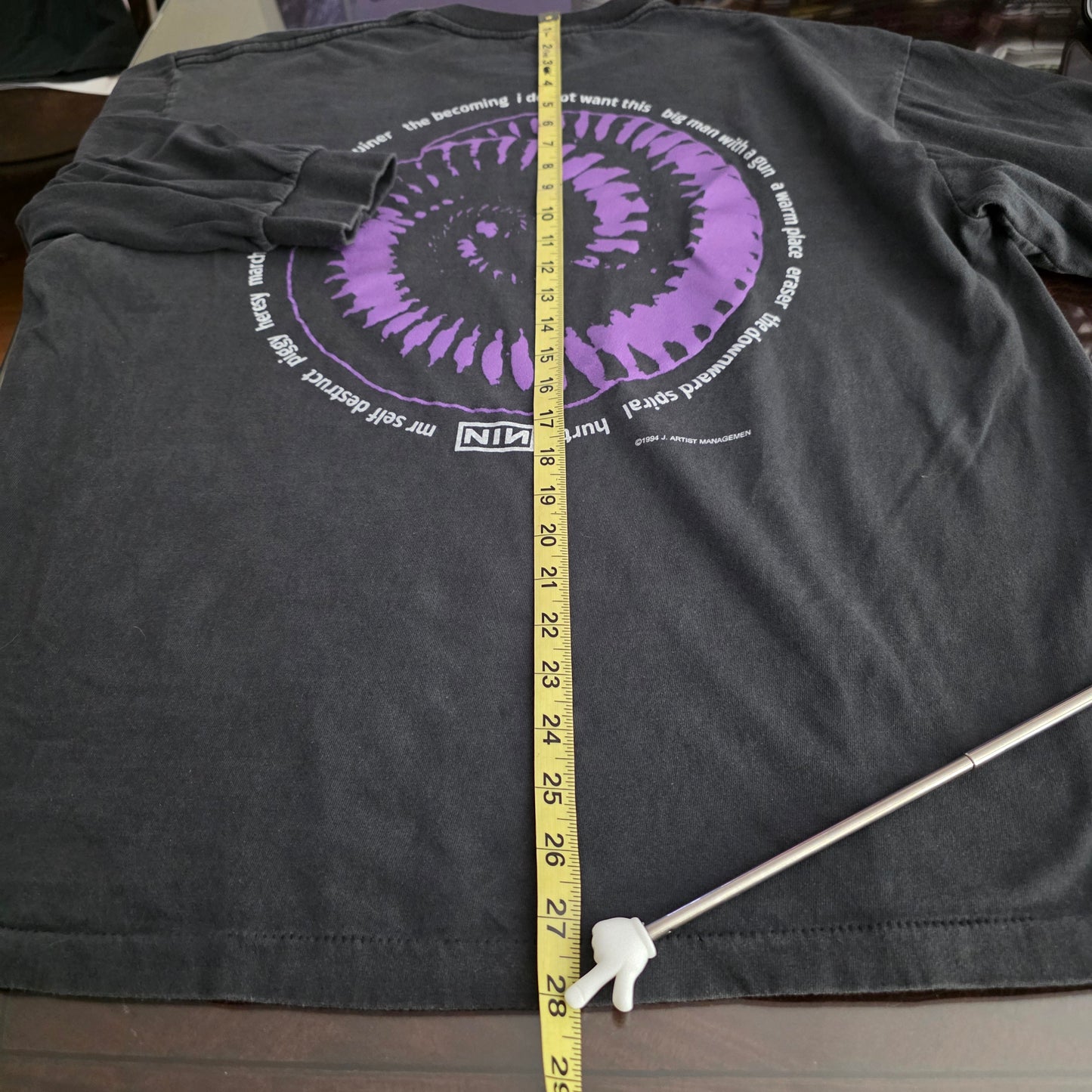 Nine Inch Nails The Downward Spiral Year Zero Long Sleeve Tshirt Faded XL
