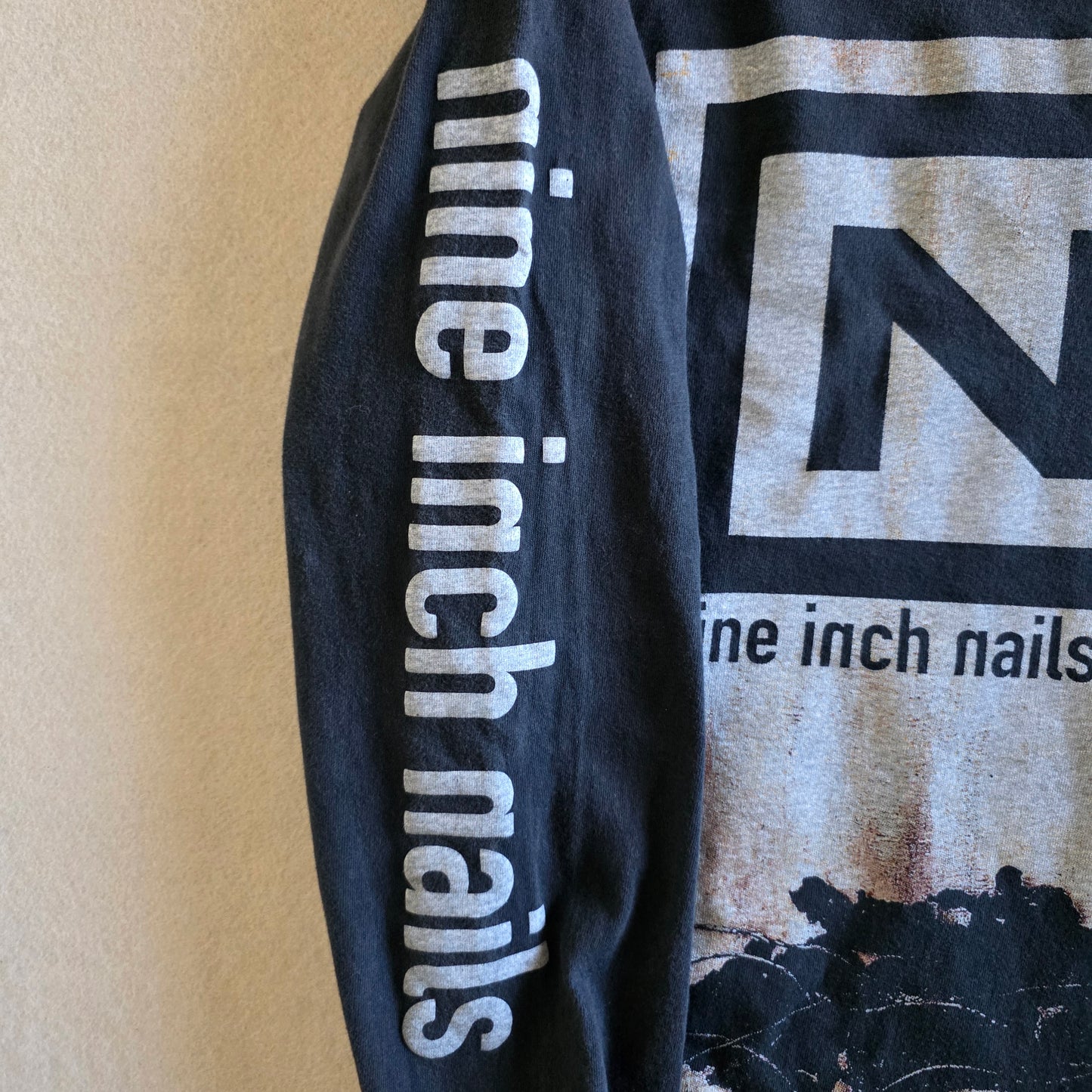 Nine Inch Nails The Downward Spiral 4-sided Print Long Sleeve Tshirt Faded Large