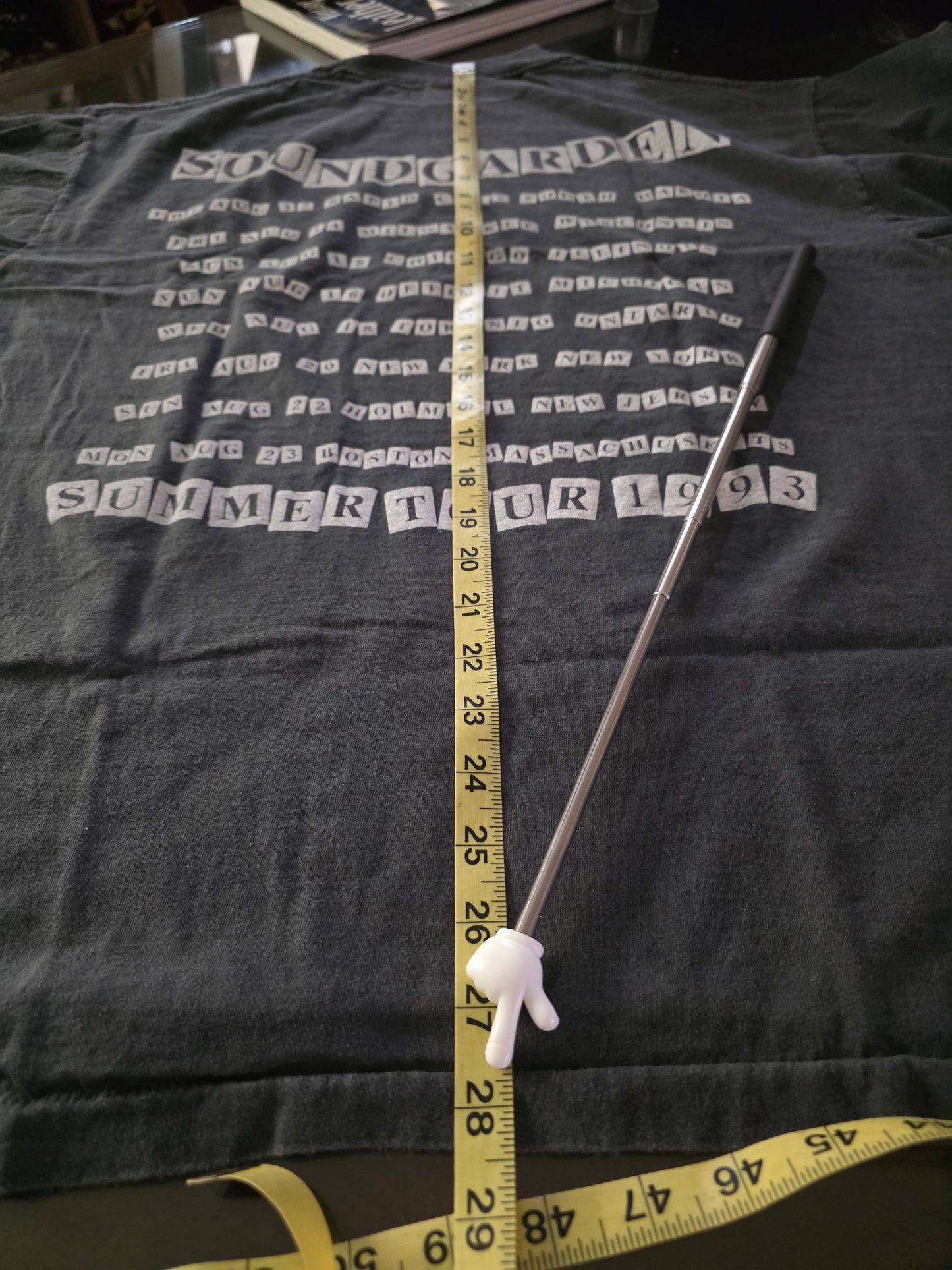 Soundgarden  Summer Tour Vintage-Style Tee Tshirt XL Faded Black