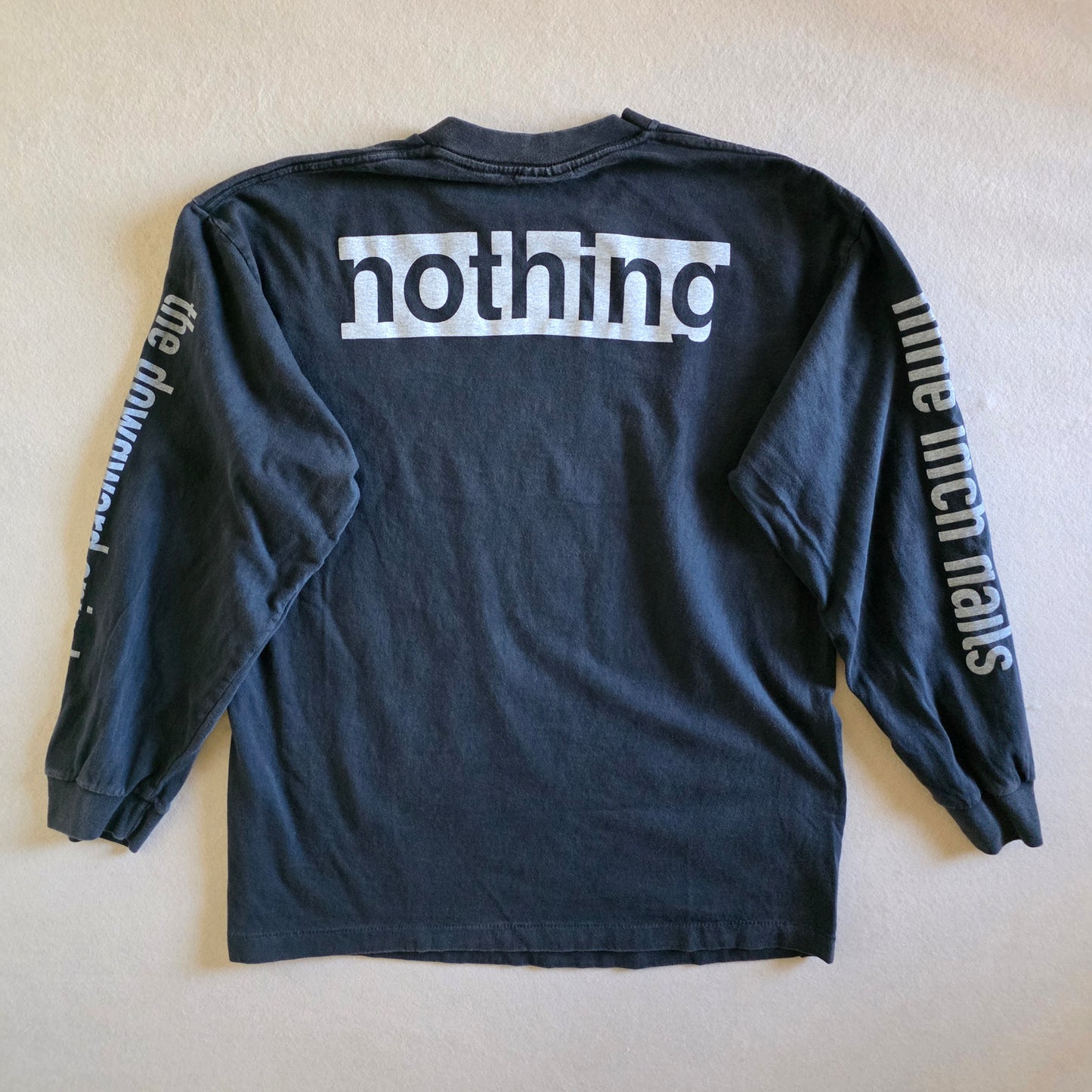 Nine Inch Nails The Downward Spiral 4-sided Print Long Sleeve Tshirt Faded Large