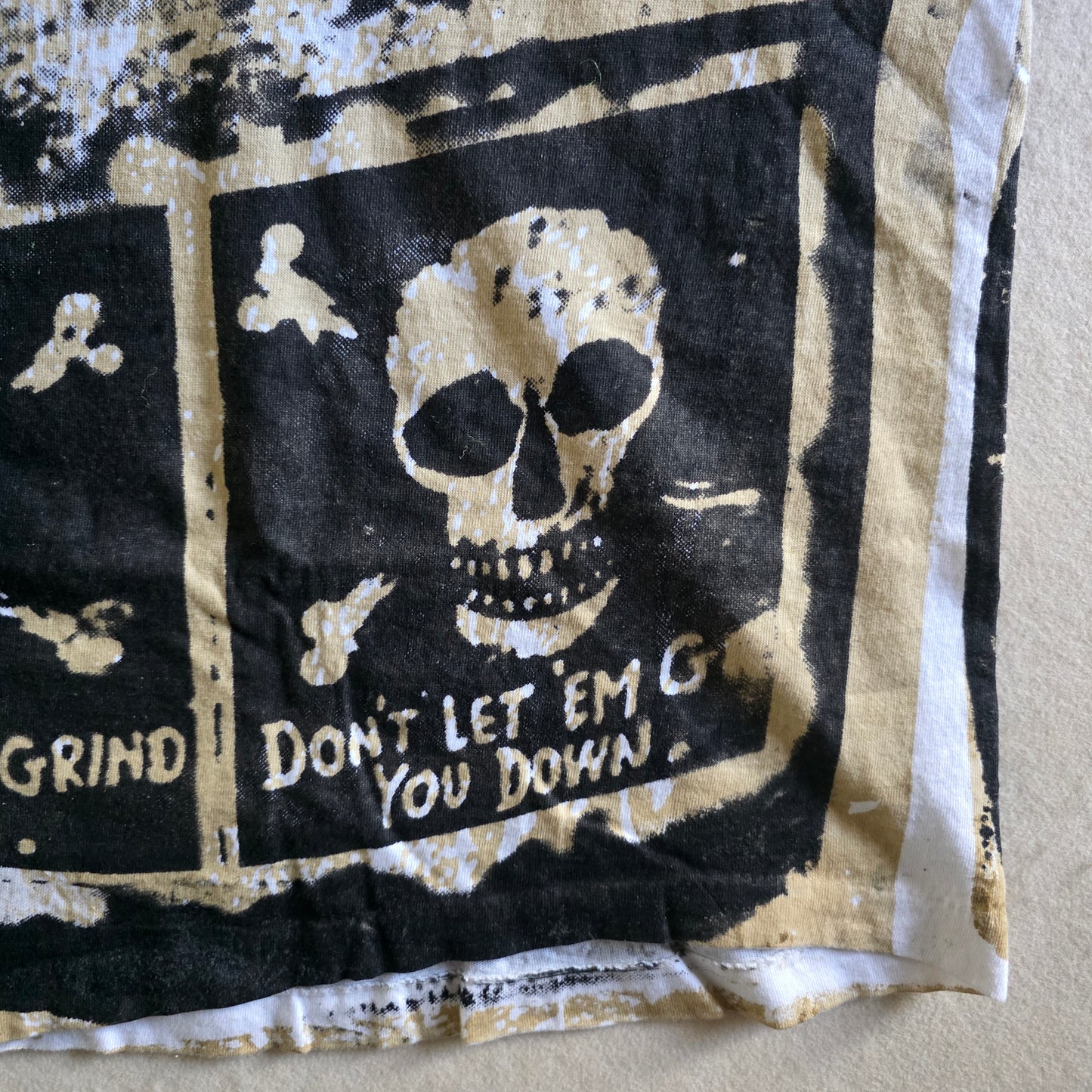 The Exploited Overprint All Over Print Tee Tshirt XL Upcycled