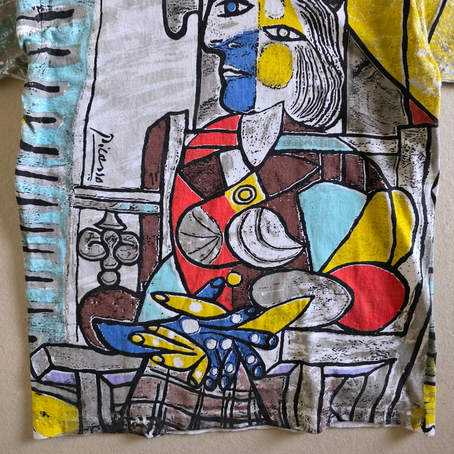 Rare Pablo Picasso All Over Print Graphic Tee L