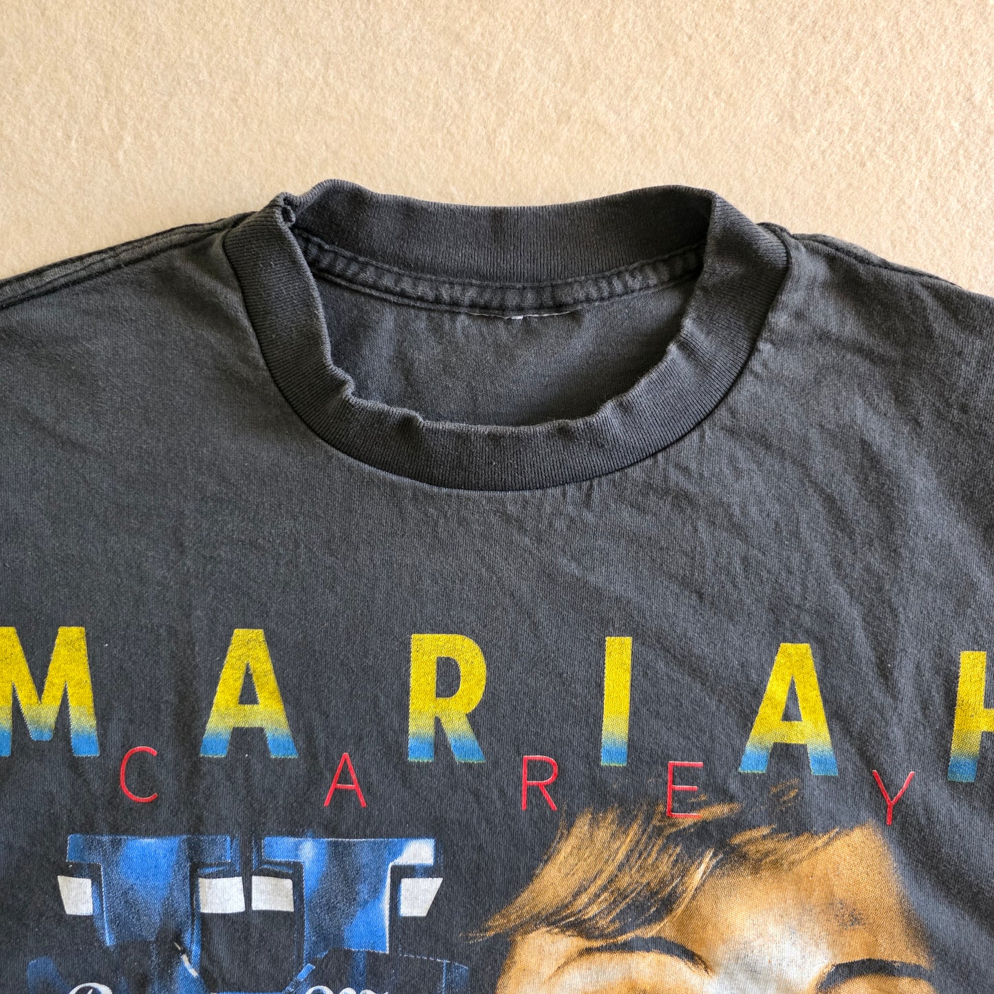 Mariah Carey Boyz II Men One Sweet Day Double-sided Tshirt XL Faded Black