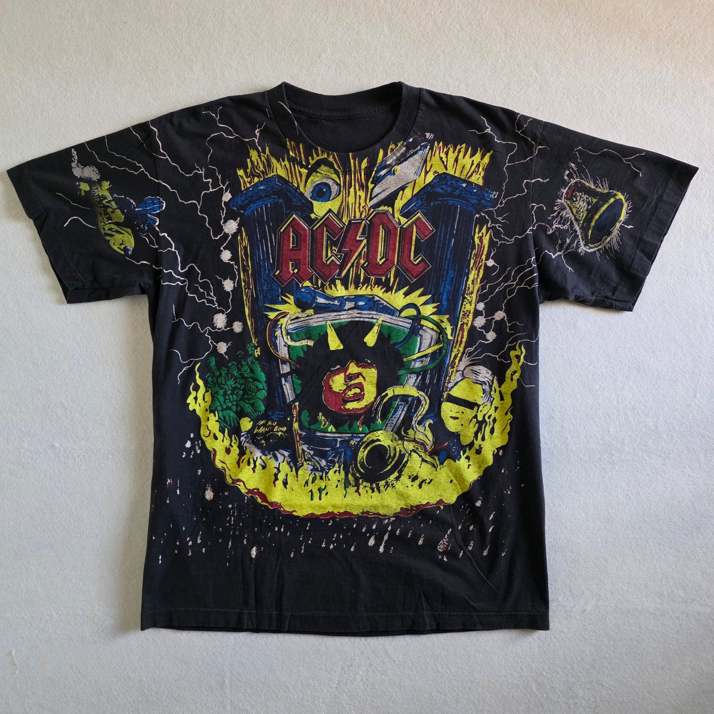 ACDC Overprint All Over Print Tee XL