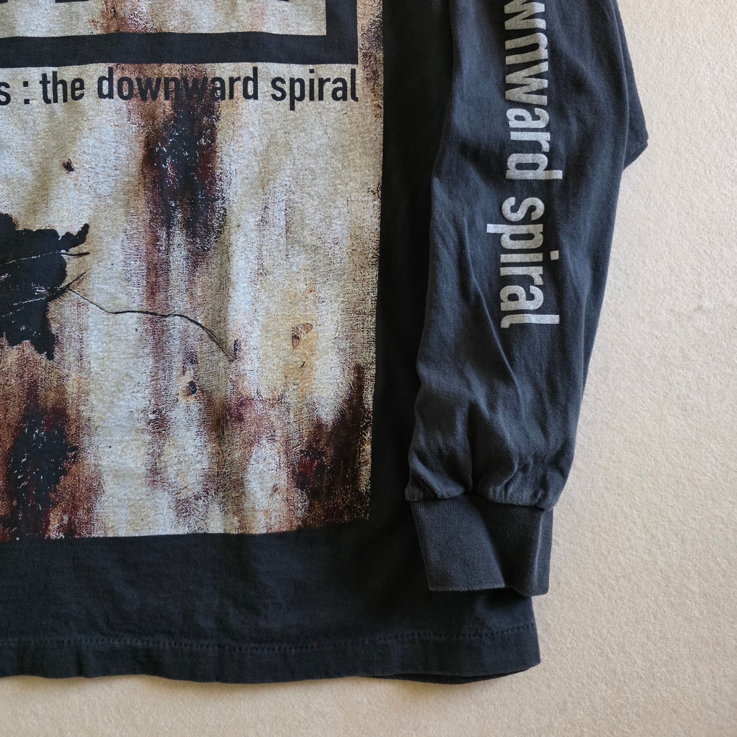 Nine Inch Nails The Downward Spiral 4-sided Print Long Sleeve Tshirt Faded XL