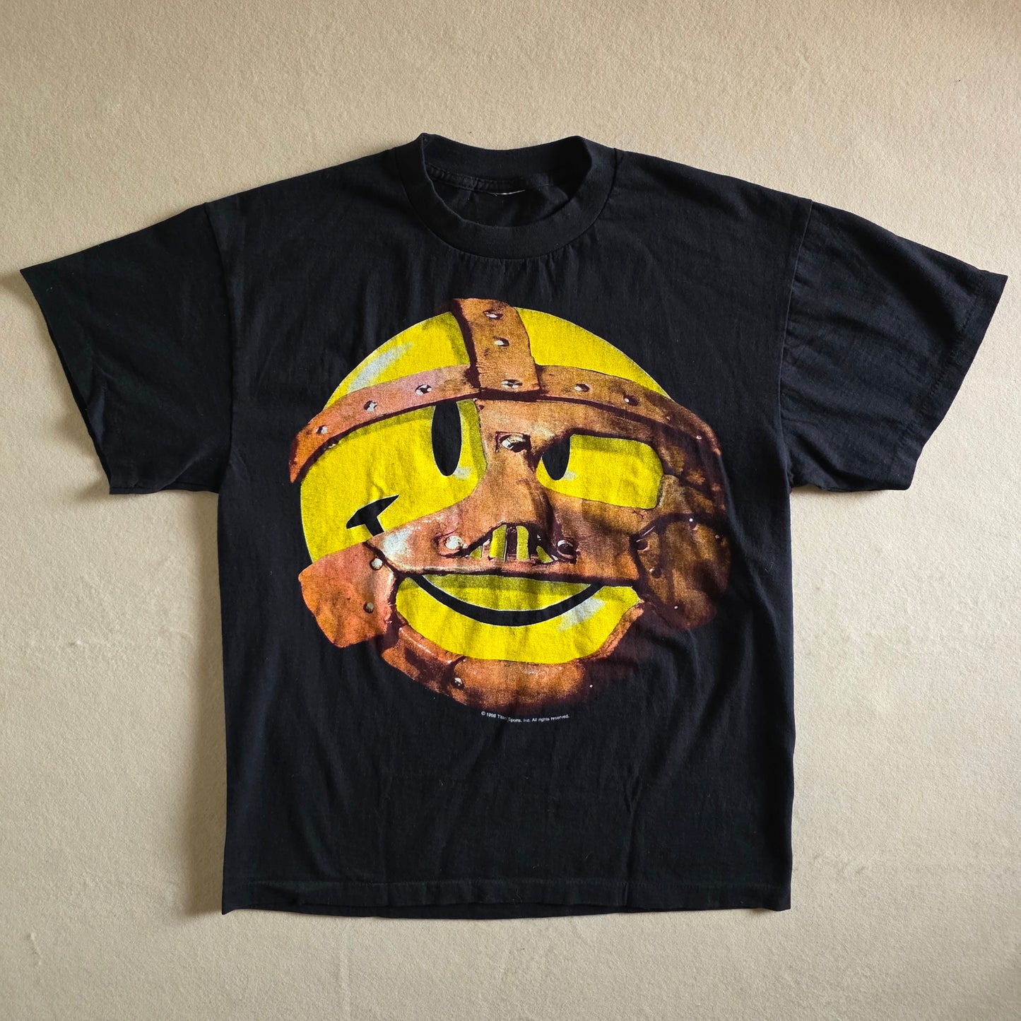 Mankind WWF Mick Foley Vintage-Style Tee Tshirt L Large Black