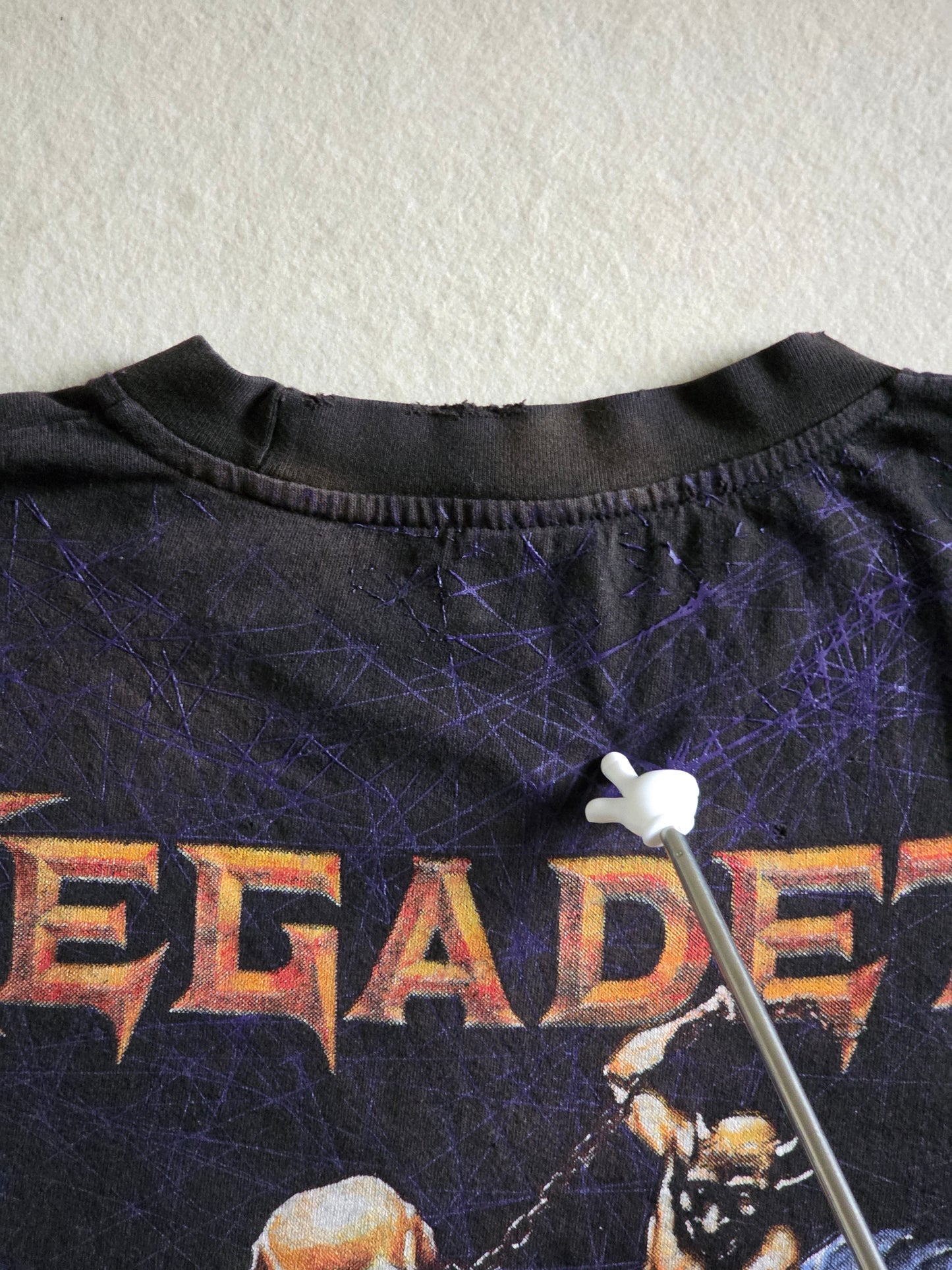 Megadeth Destroyed Overprint Tee Tshirt Distressed XL