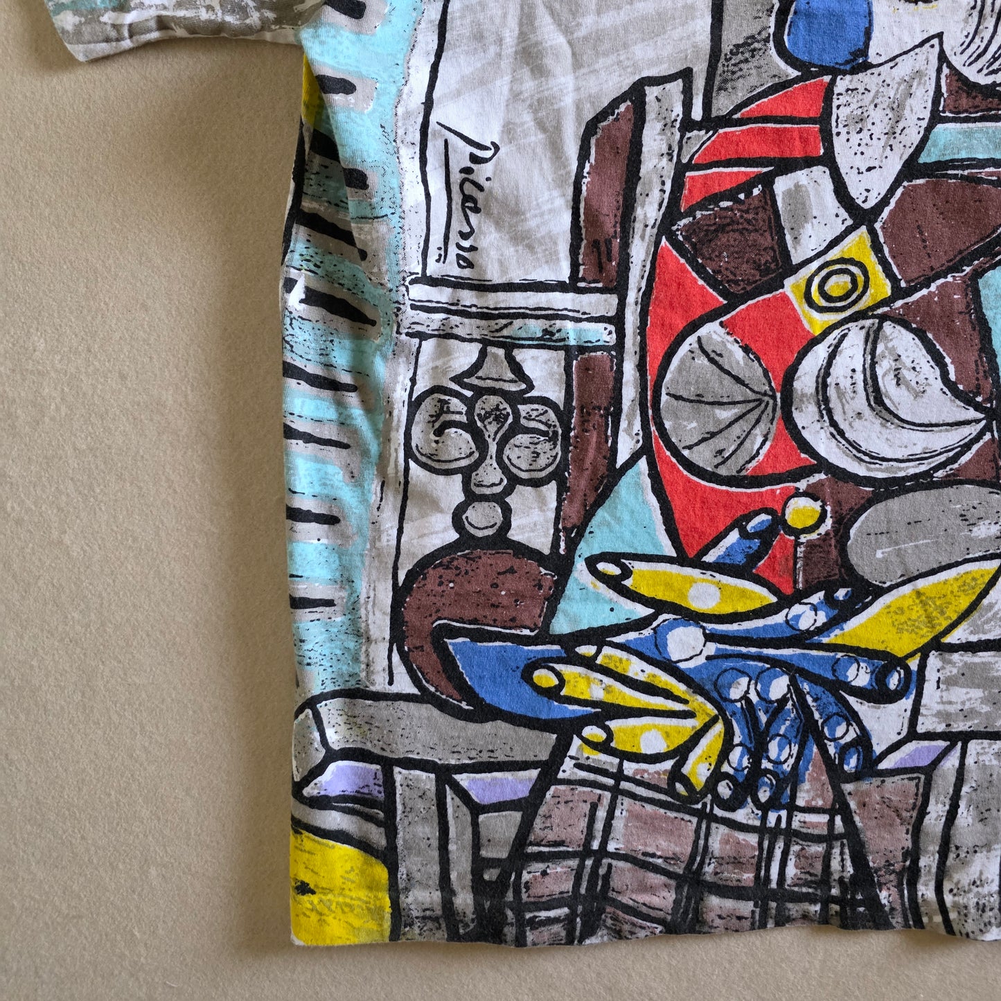 Rare Pablo Picasso All Over Print Graphic Tee L