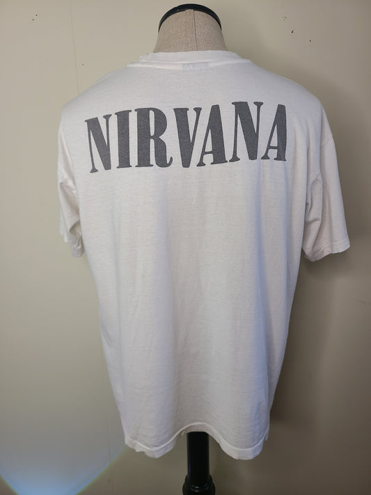 Nirvana Kurt Cobain Memorial 90s Style Modern Reprint Tee XL