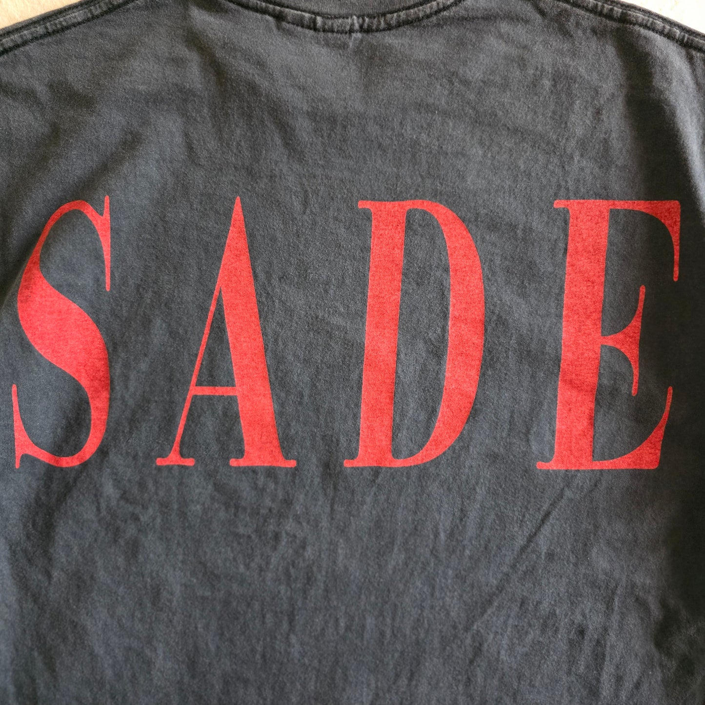Sade Portrait Big Print Double-sided Tshirt Faded Black Large