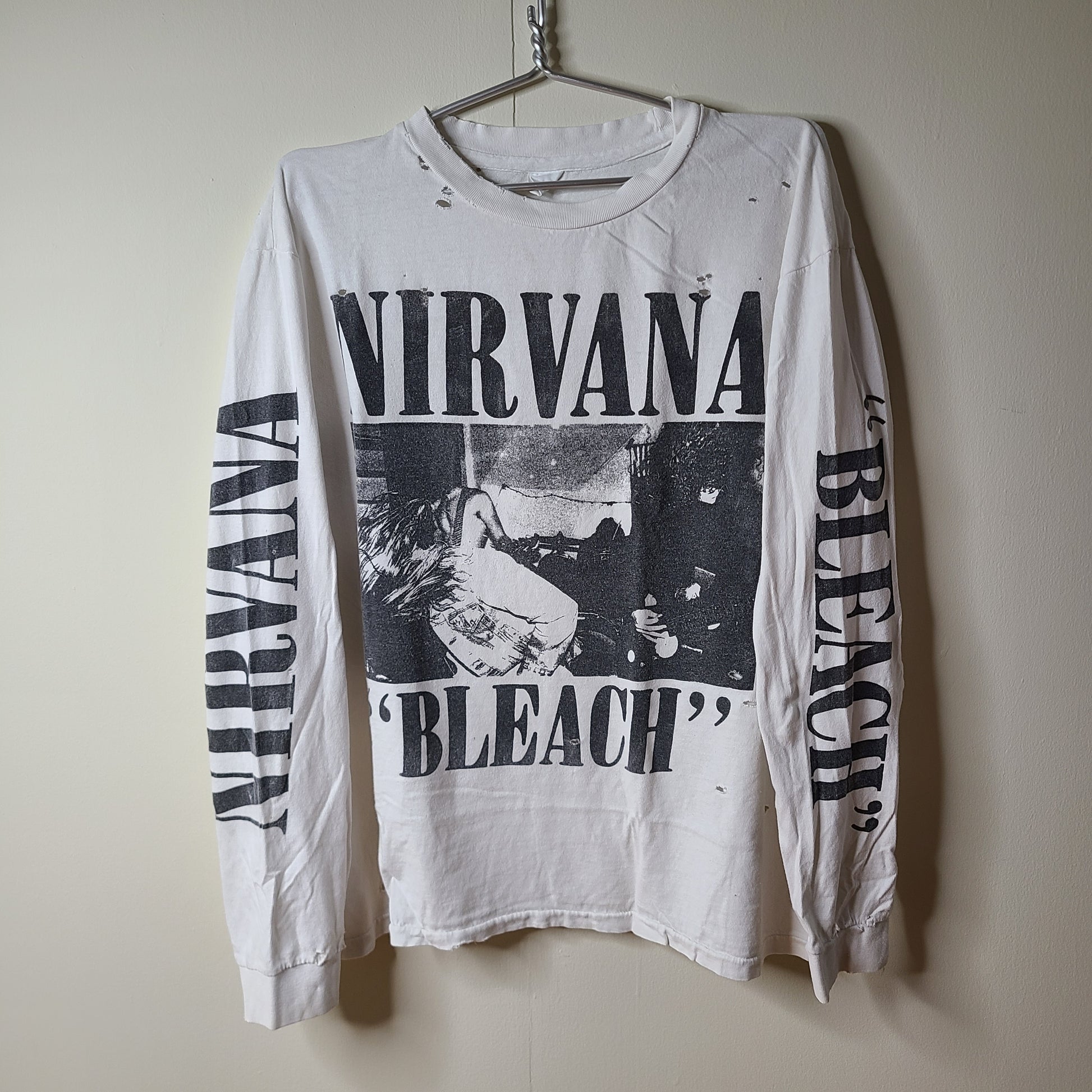 Nirvana Bleach Destroyed Long Sleeve Tee – Buttery Threads