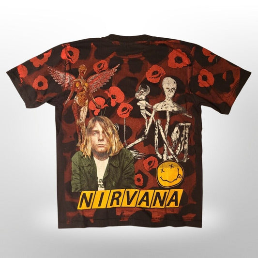 Nirvana Kurt Cobain Incesticide Overprint Tee Shirt