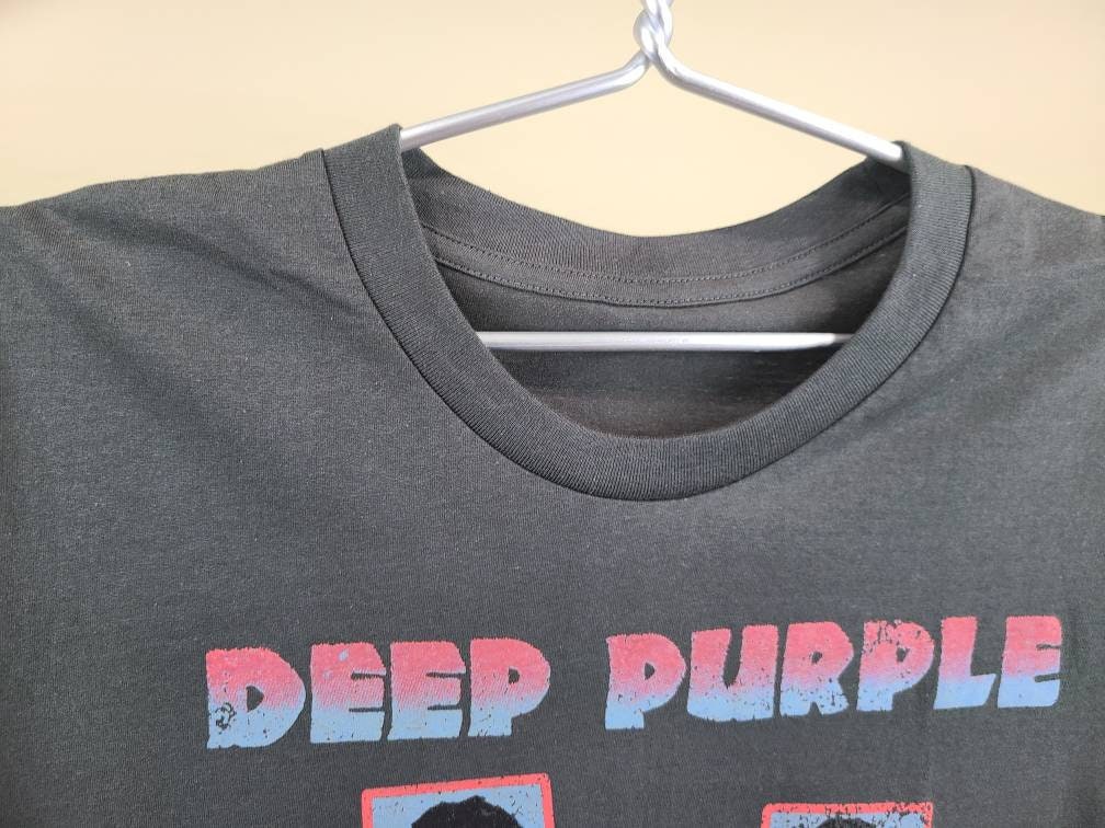 Deep Purple Smoke on the Water Retro Tee Faded Grey