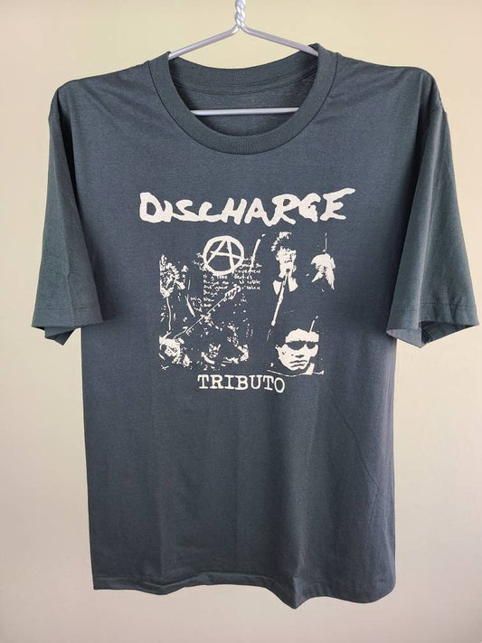 Discharge Tributo Rock Tee Faded Gray