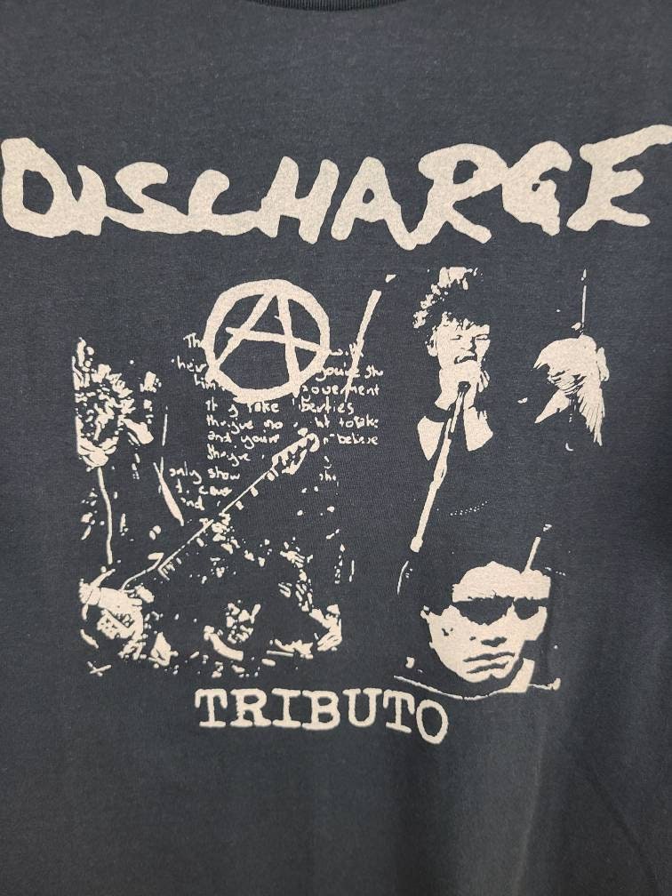 Discharge Tributo Rock Tee Faded Gray