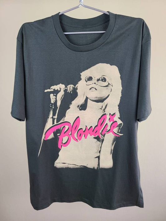 Blondie Retro T Shirt Faded Gray
