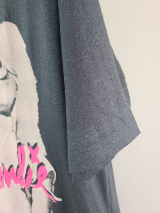 Blondie Retro T Shirt Faded Gray