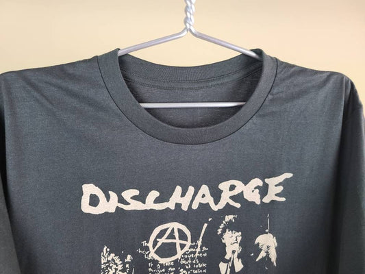 Discharge Tributo Rock Tee Faded Gray