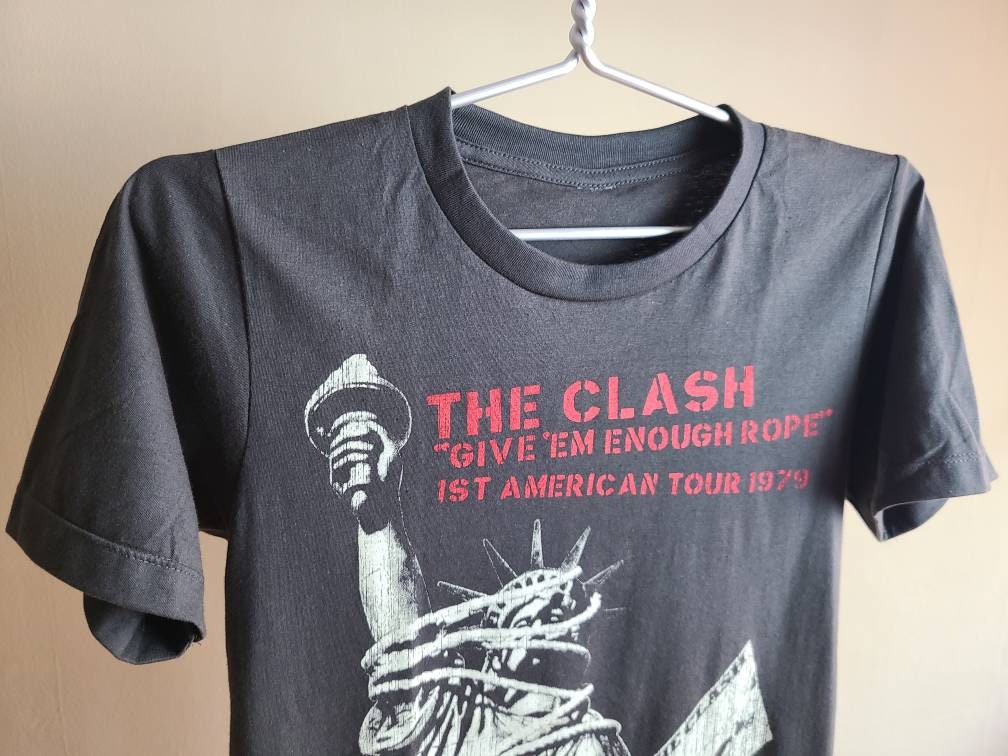 The Clash Punk Retro Tee T Shirt Faded Gray